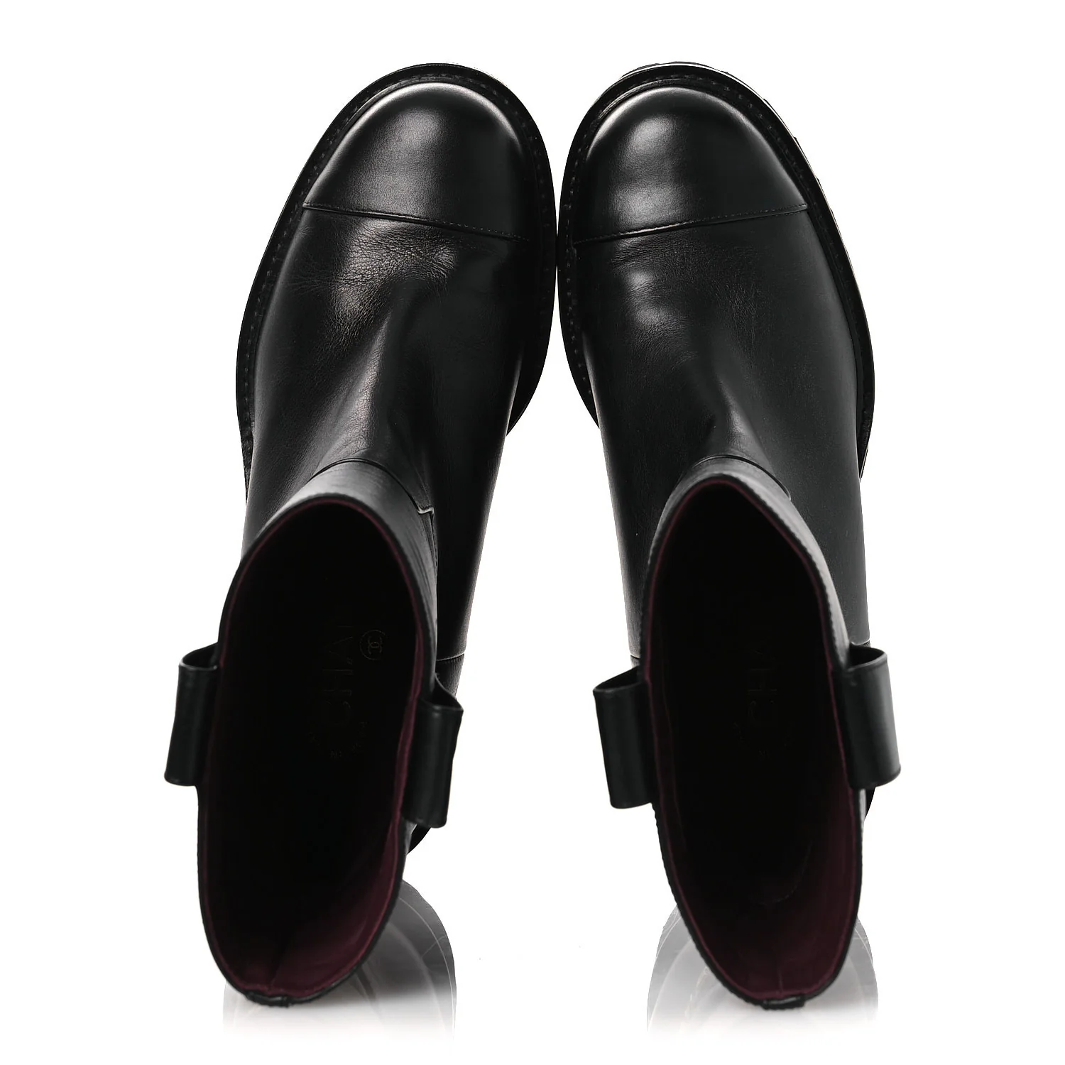 Calfskin CC Ankle Boots 37.5 Black - Image 2