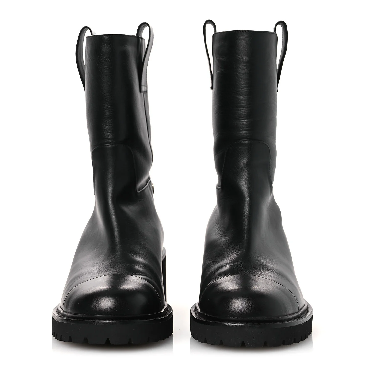 Calfskin CC Ankle Boots 37.5 Black - Image 3