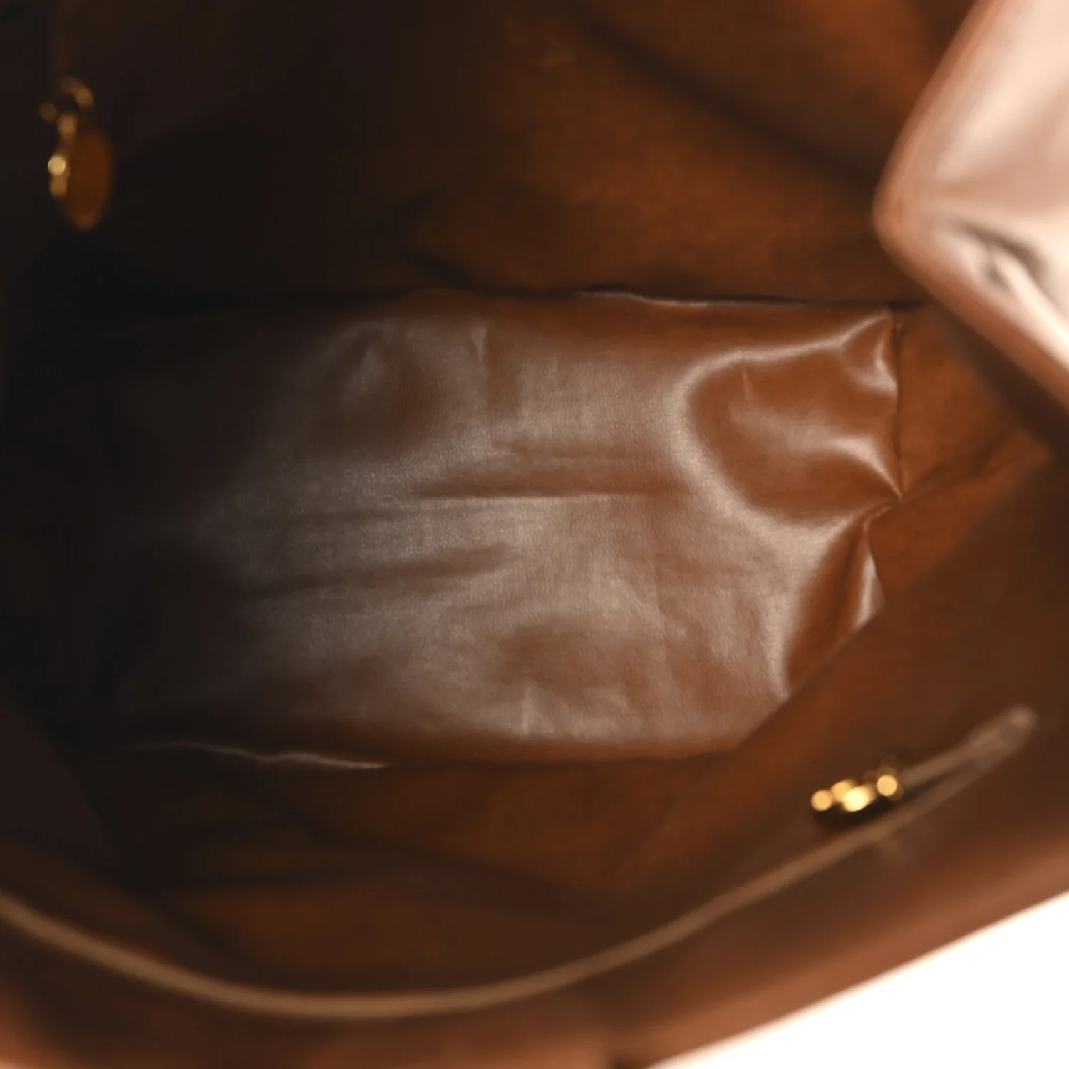 Calfskin CC Bucket Shoulder Bag Brown - Image 4