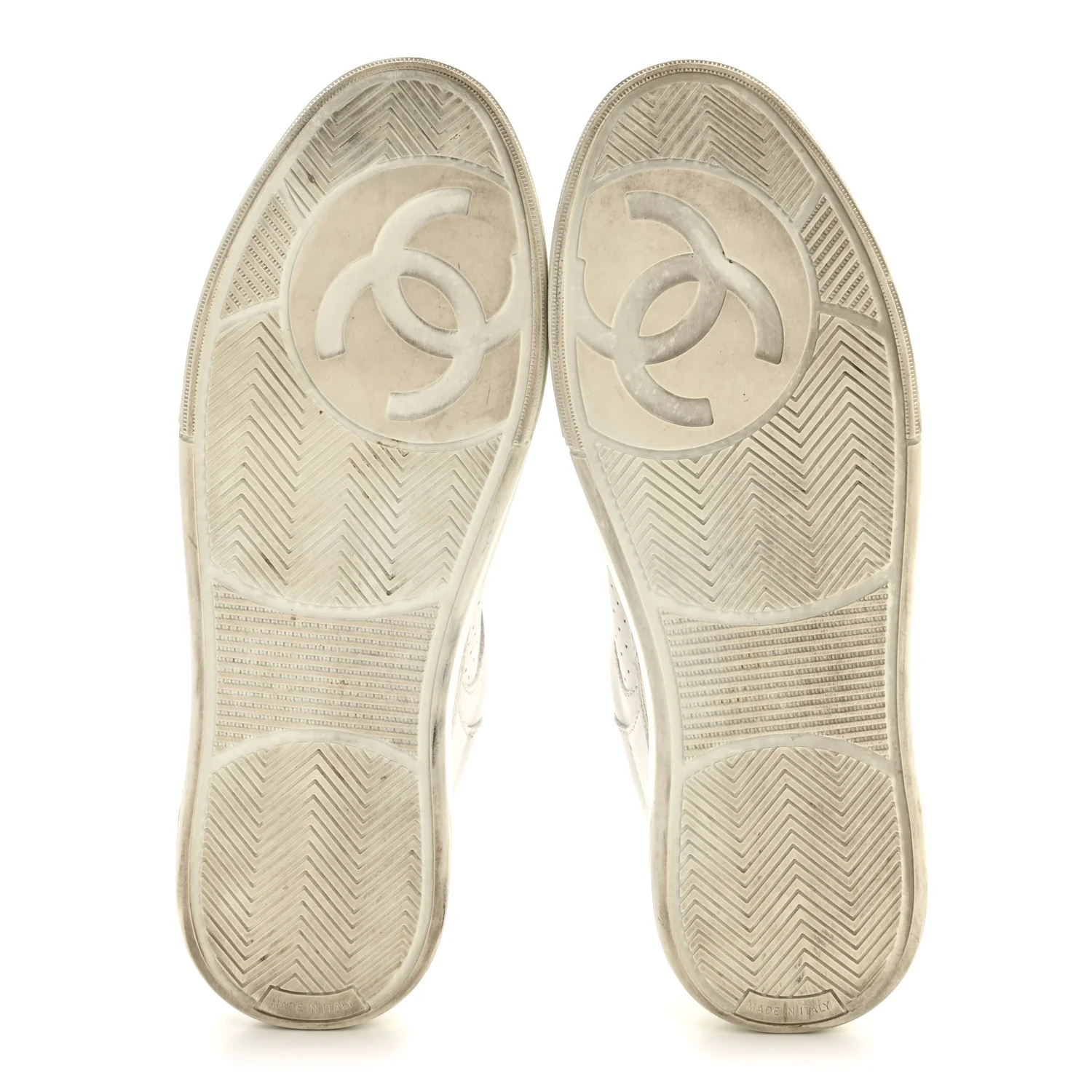 Calfskin CC Womens Sneakers 38 White - Image 6