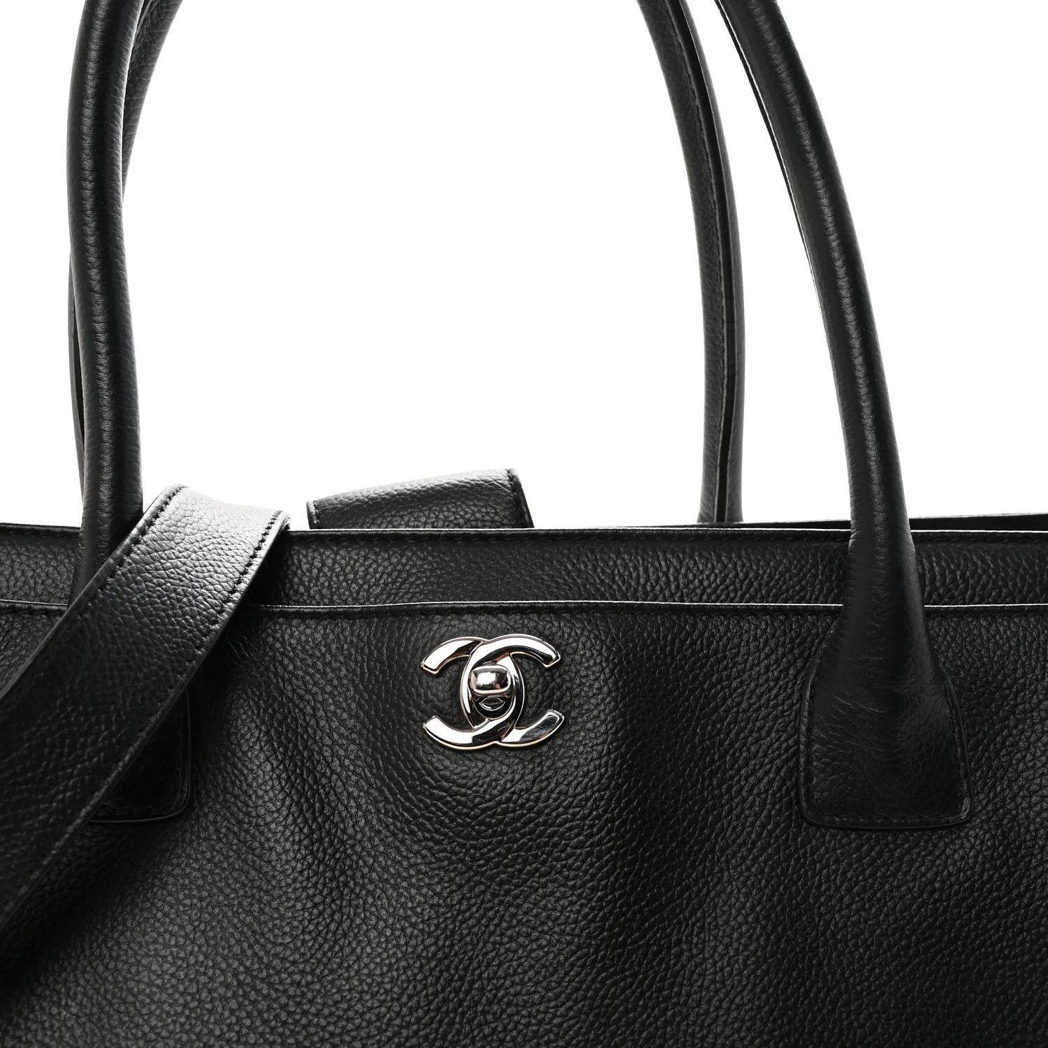 Calfskin Cerf Executive Shopper Tote Black - Image 9