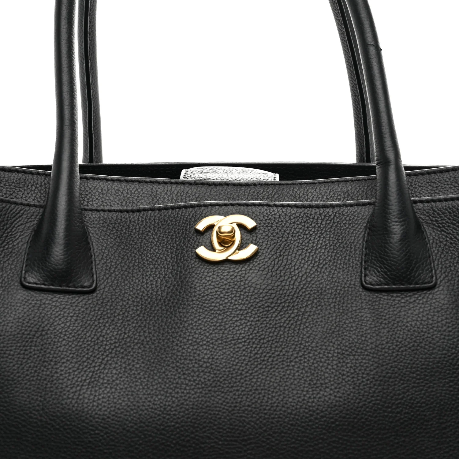 Calfskin Cerf Executive Shopper Tote Black - Image 8