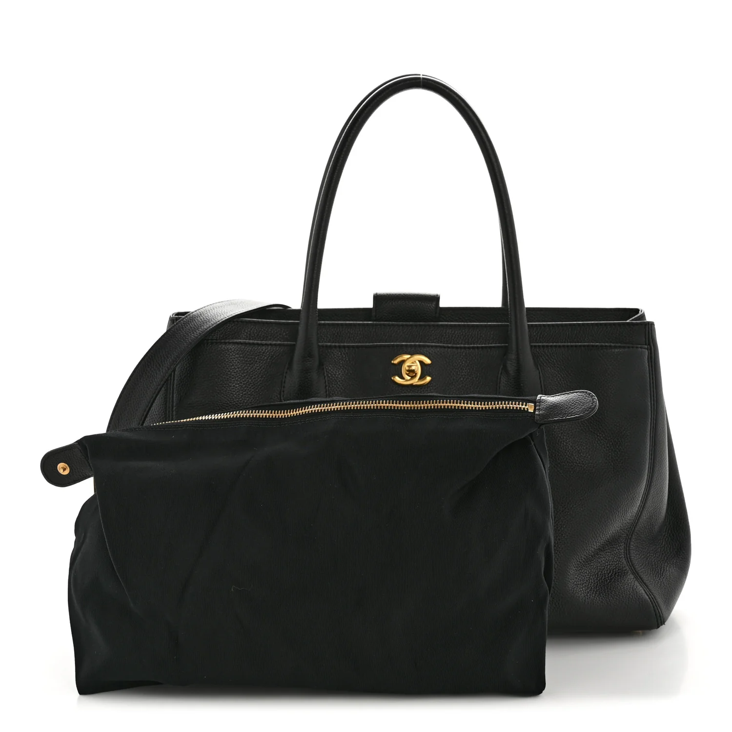 Calfskin Cerf Executive Shopper Tote Black - Image 4