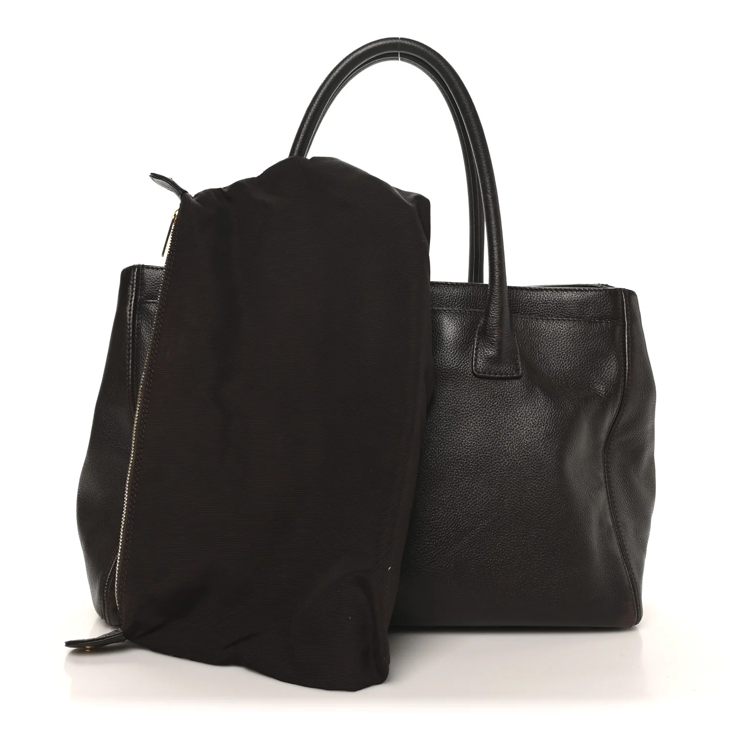 Calfskin Cerf Executive Shopper Tote Brown - Image 3