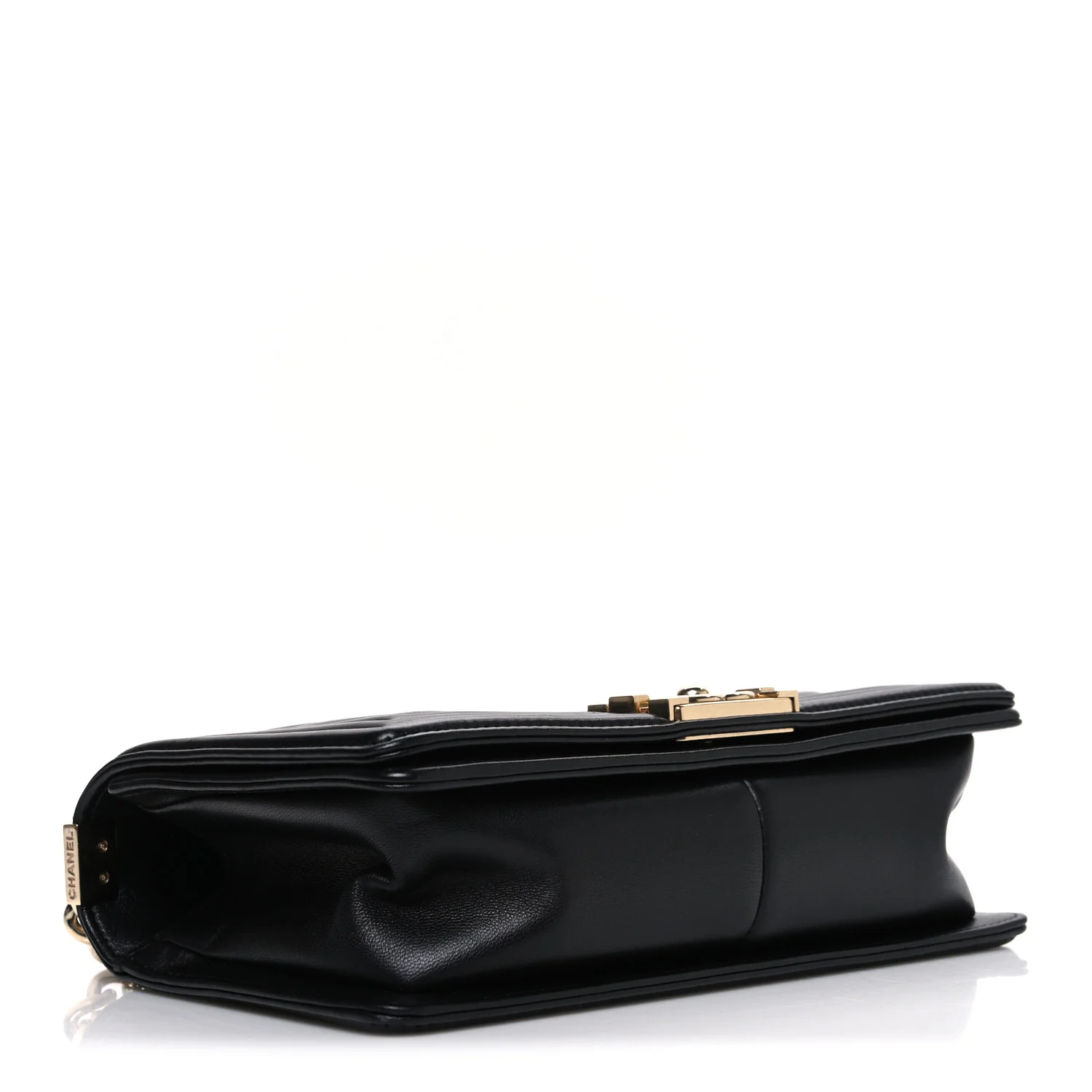 Calfskin Chevron Quilted Medium Boy Flap Black - Image 4
