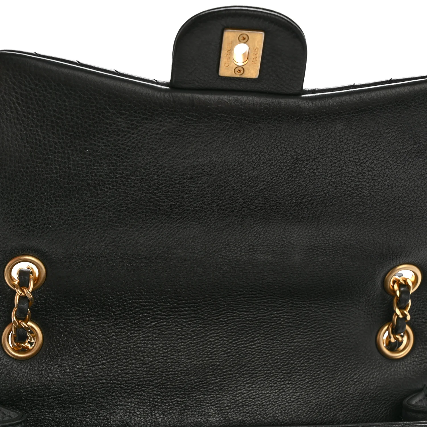 Calfskin Chevron Quilted Mini Rock The Corner Flap Black - Image 11