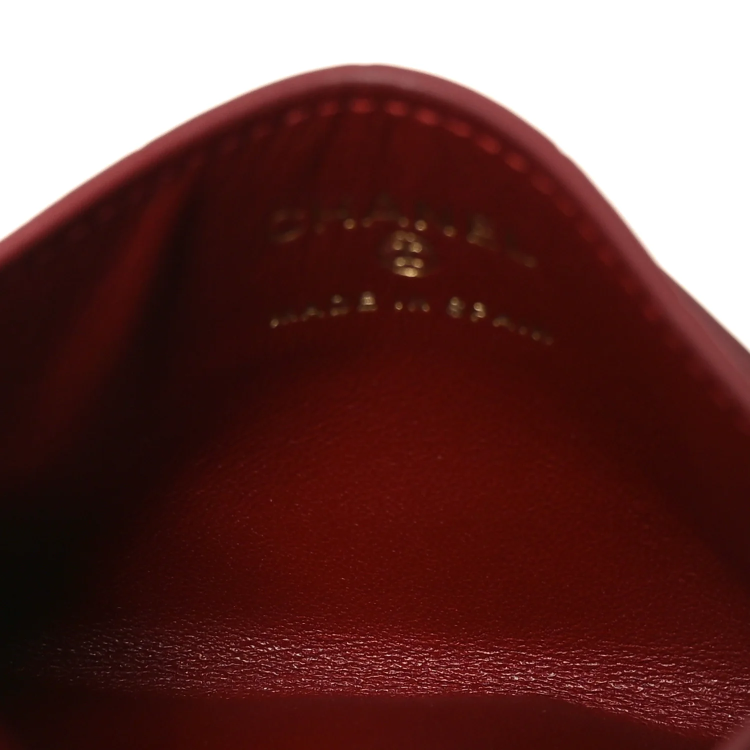 Calfskin Crocodile Embossed Crococo Card Holder Burgundy - Image 5
