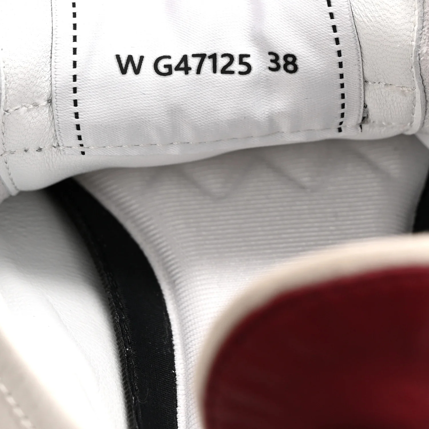 Calfskin Embossed Suede Sneakers 38 White Black - Image 10