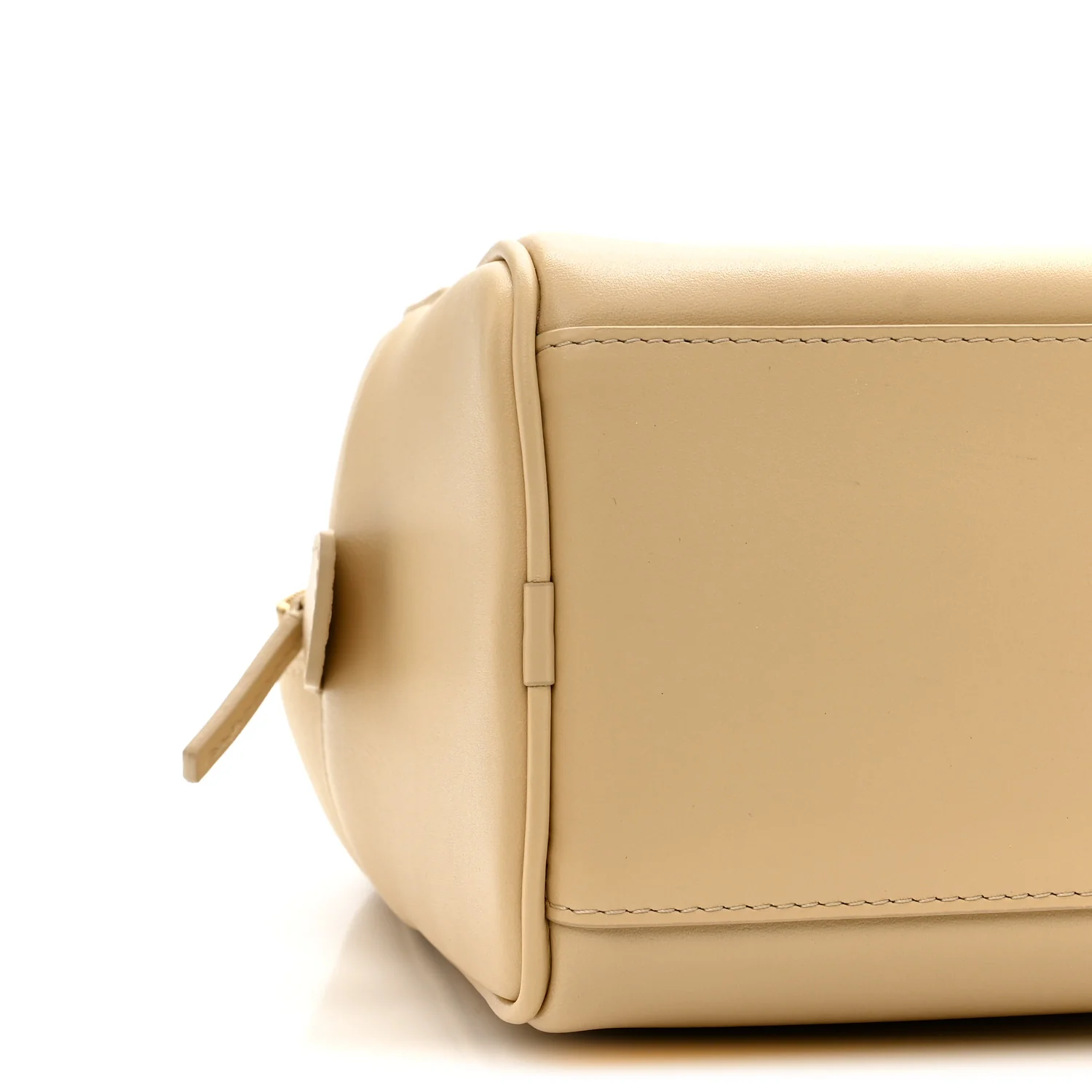 Calfskin Large Bowling Bag Beige - Image 9