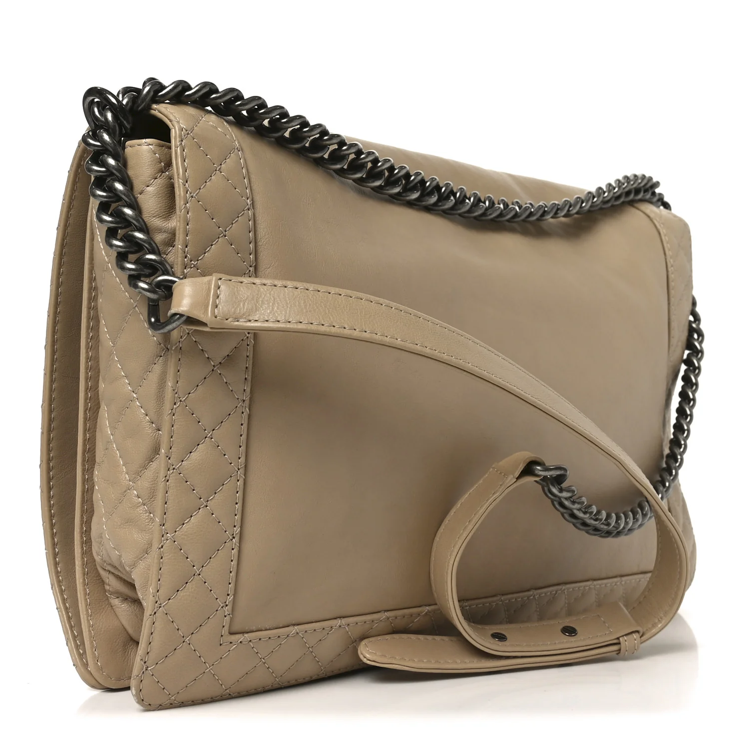 Calfskin Large Boy Reverso Flap Beige - Image 3