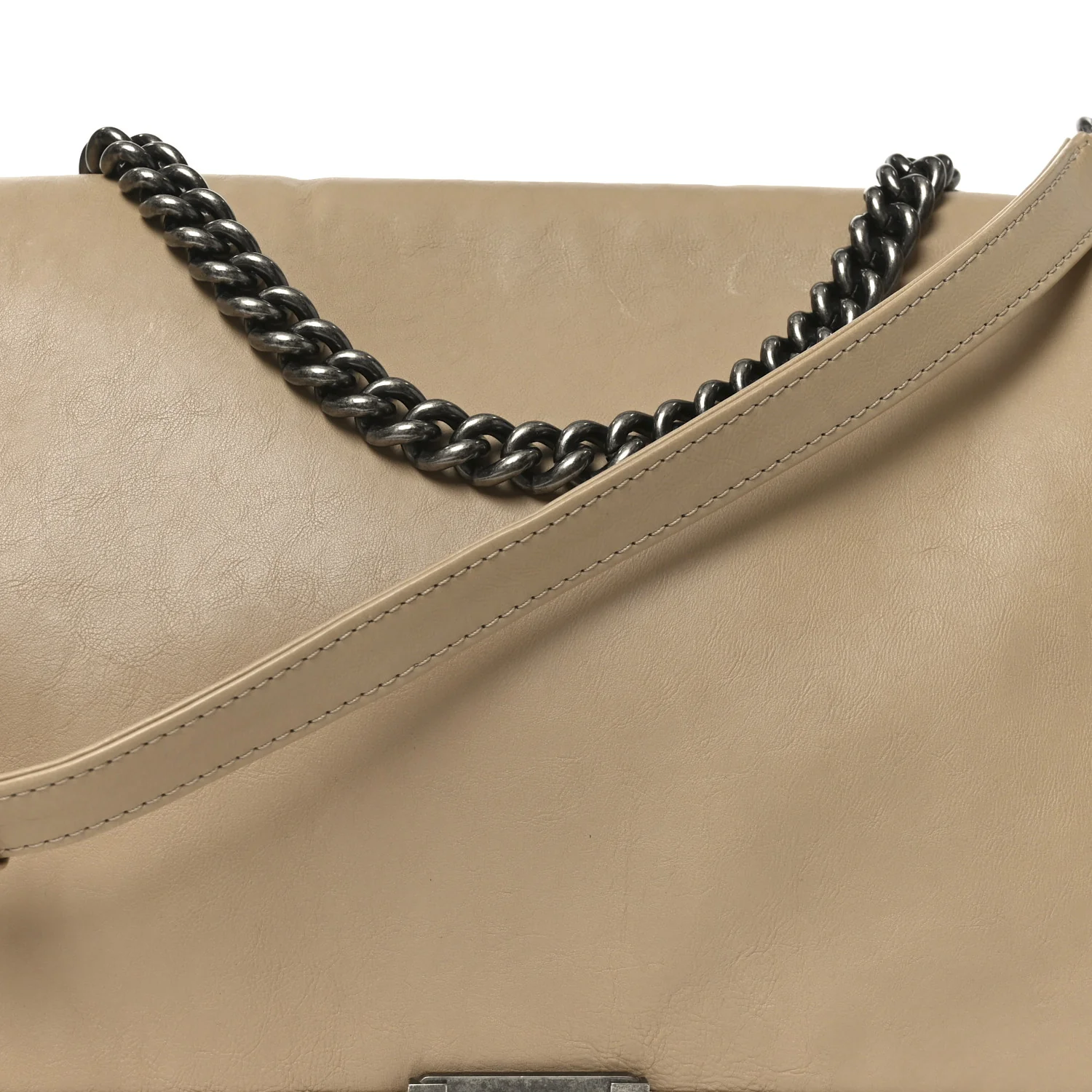 Calfskin Large Boy Reverso Flap Beige - Image 8
