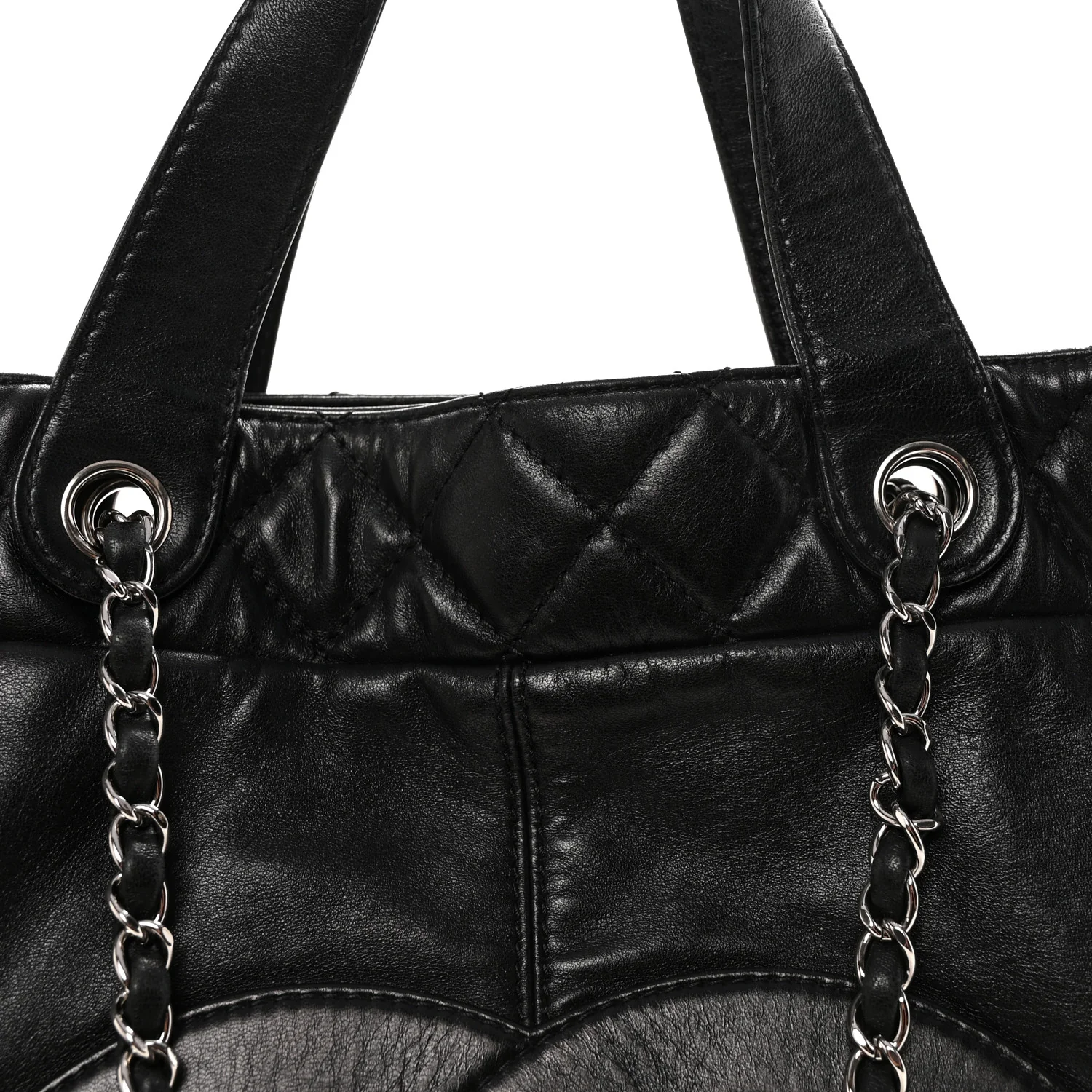 Calfskin Large Trianon Tote Black - Image 7