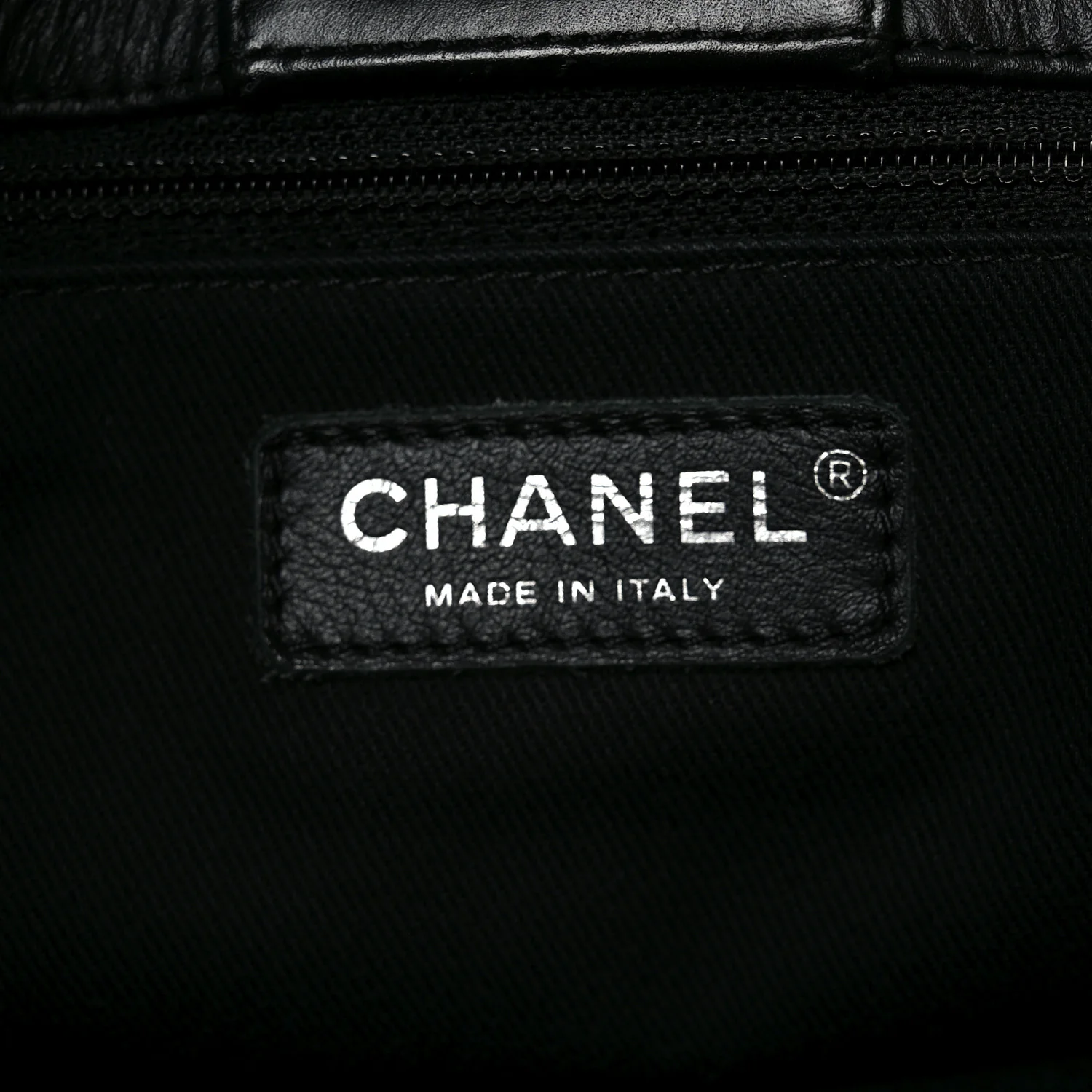 Calfskin Perforated Up In The Air Tote Black - Image 6