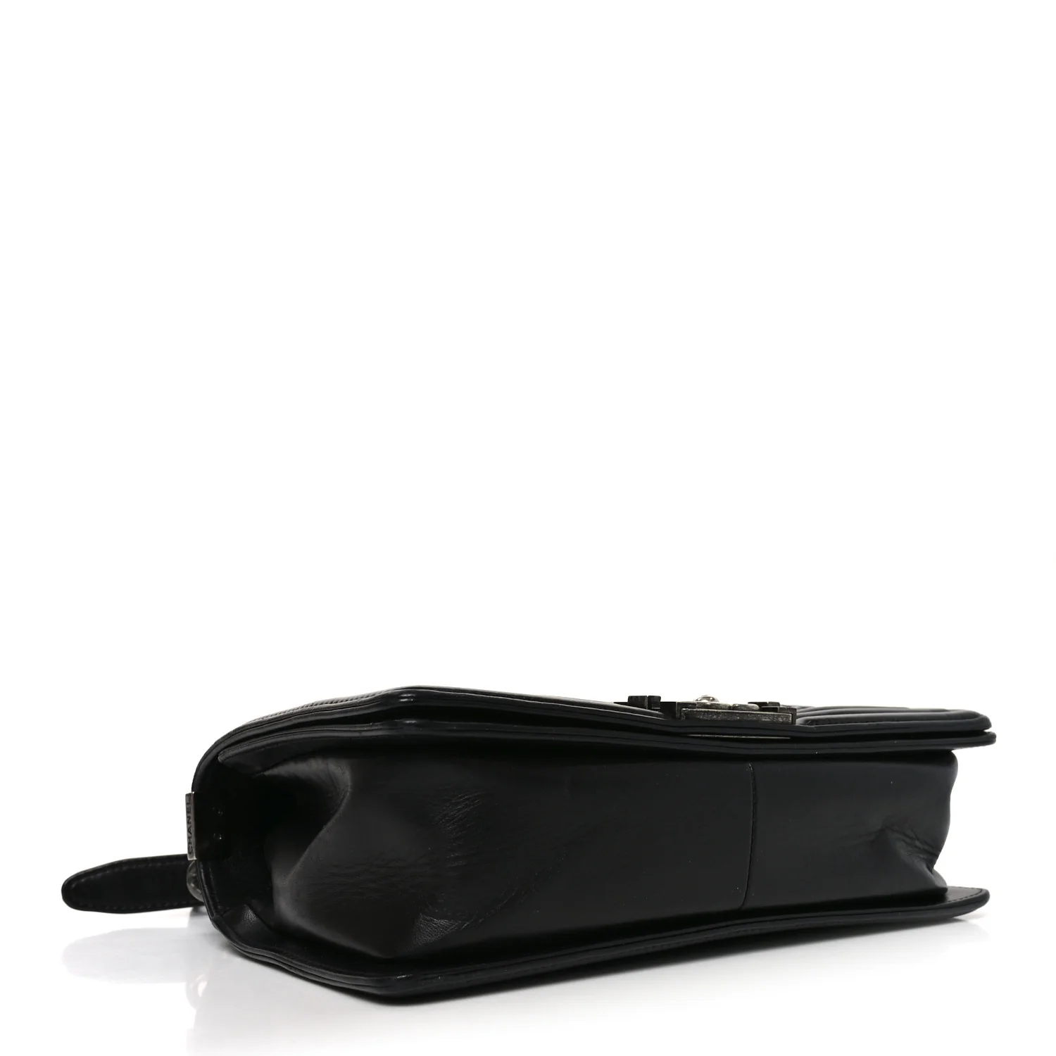 Calfskin Pleated Medium Boy Flap Black - Image 4