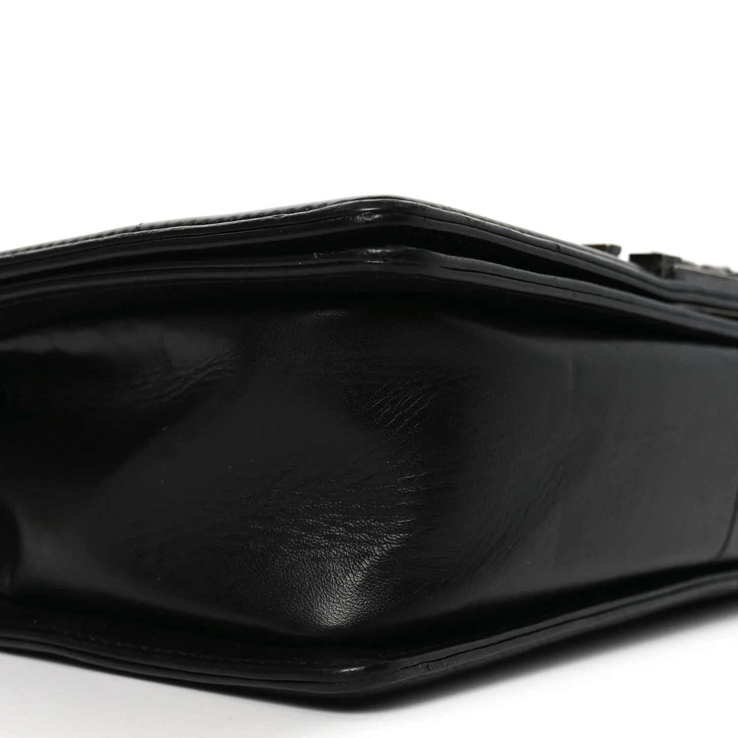 Calfskin Pleated Medium Boy Flap Black - Image 9