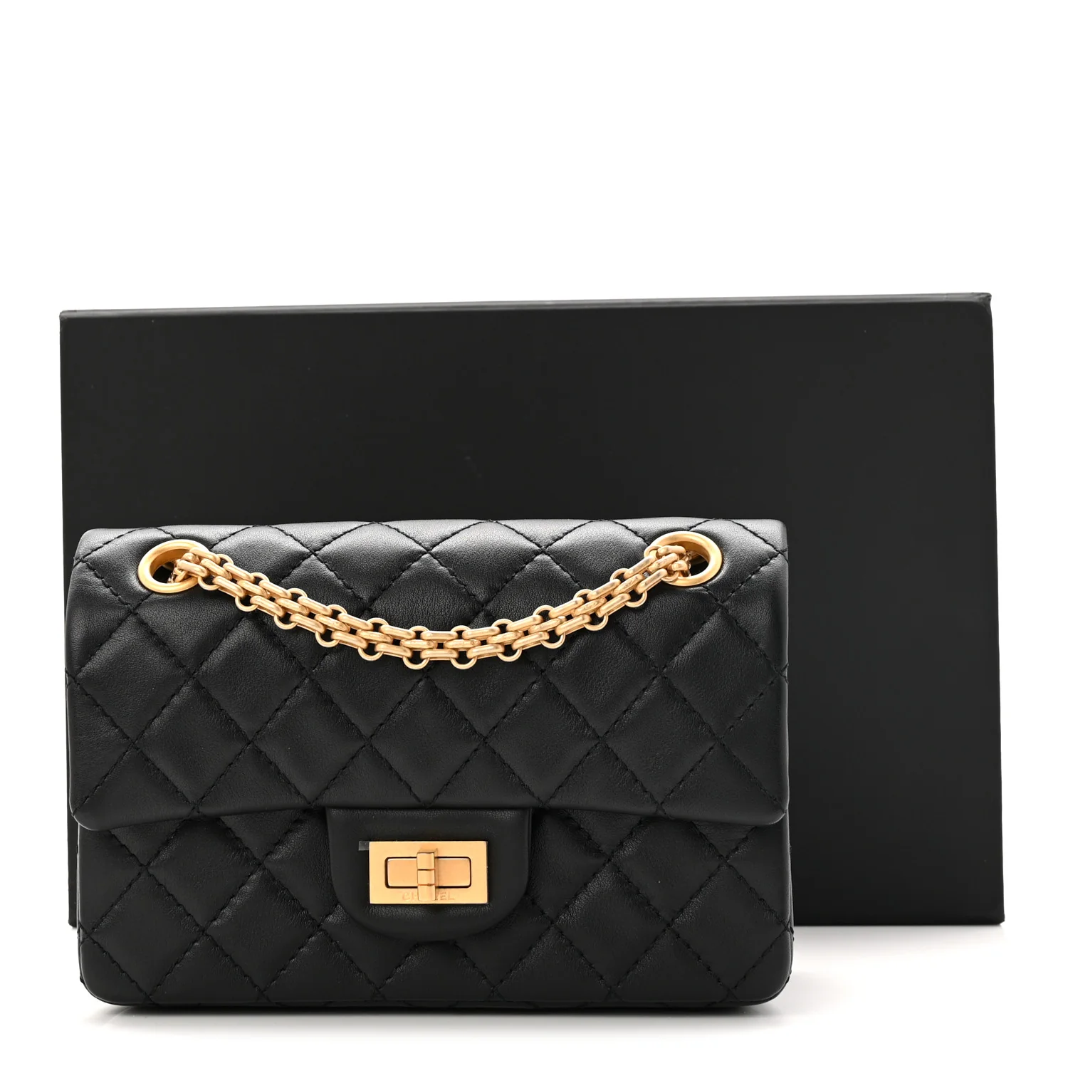 Calfskin Quilted 2.55 Reissue Mini Flap Black - Image 11
