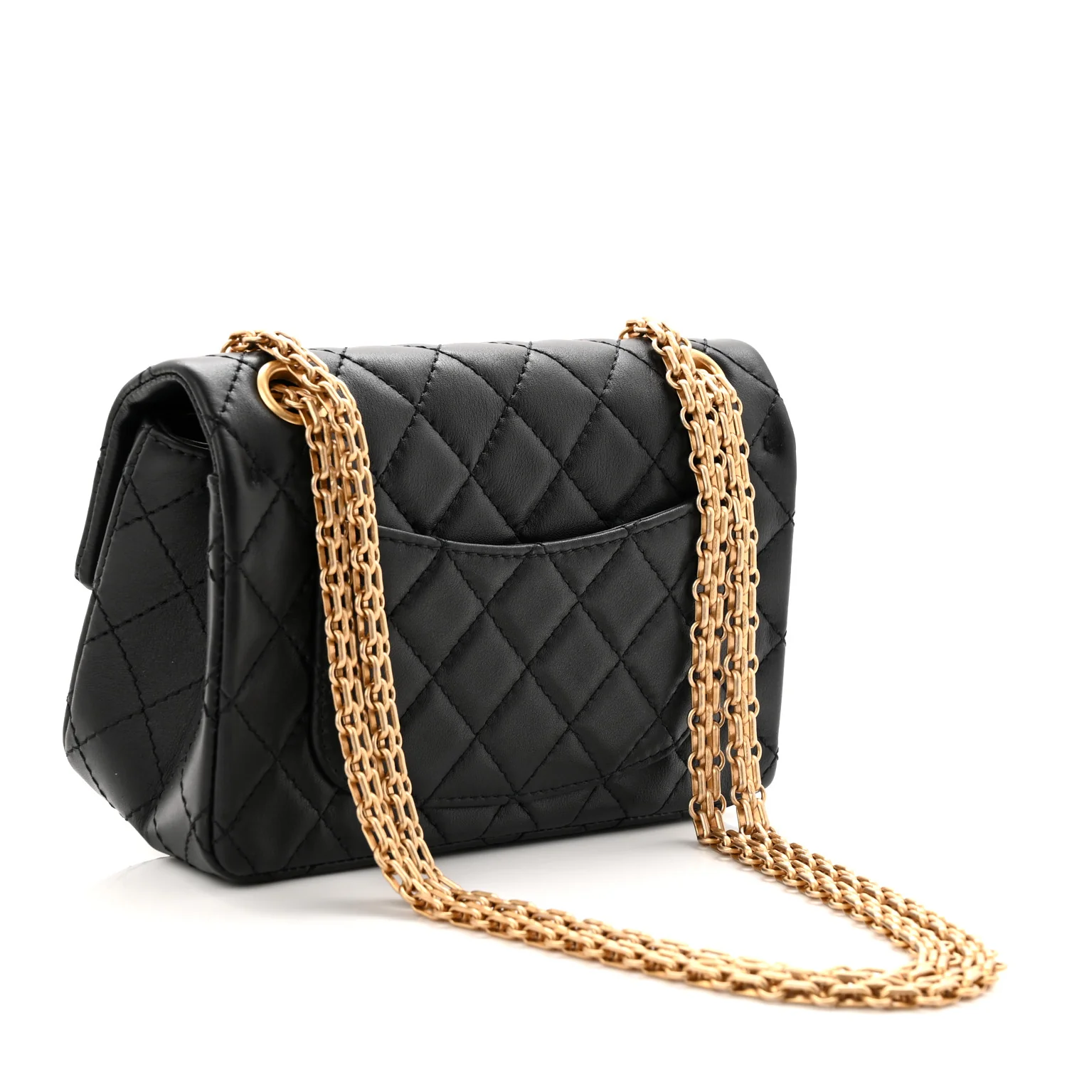 Calfskin Quilted 2.55 Reissue Mini Flap Black - Image 3