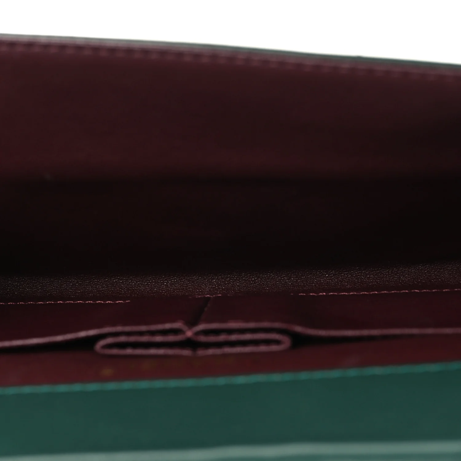 Calfskin Quilted Brasserie Gabrielle Menu CC Clutch Green - Image 5