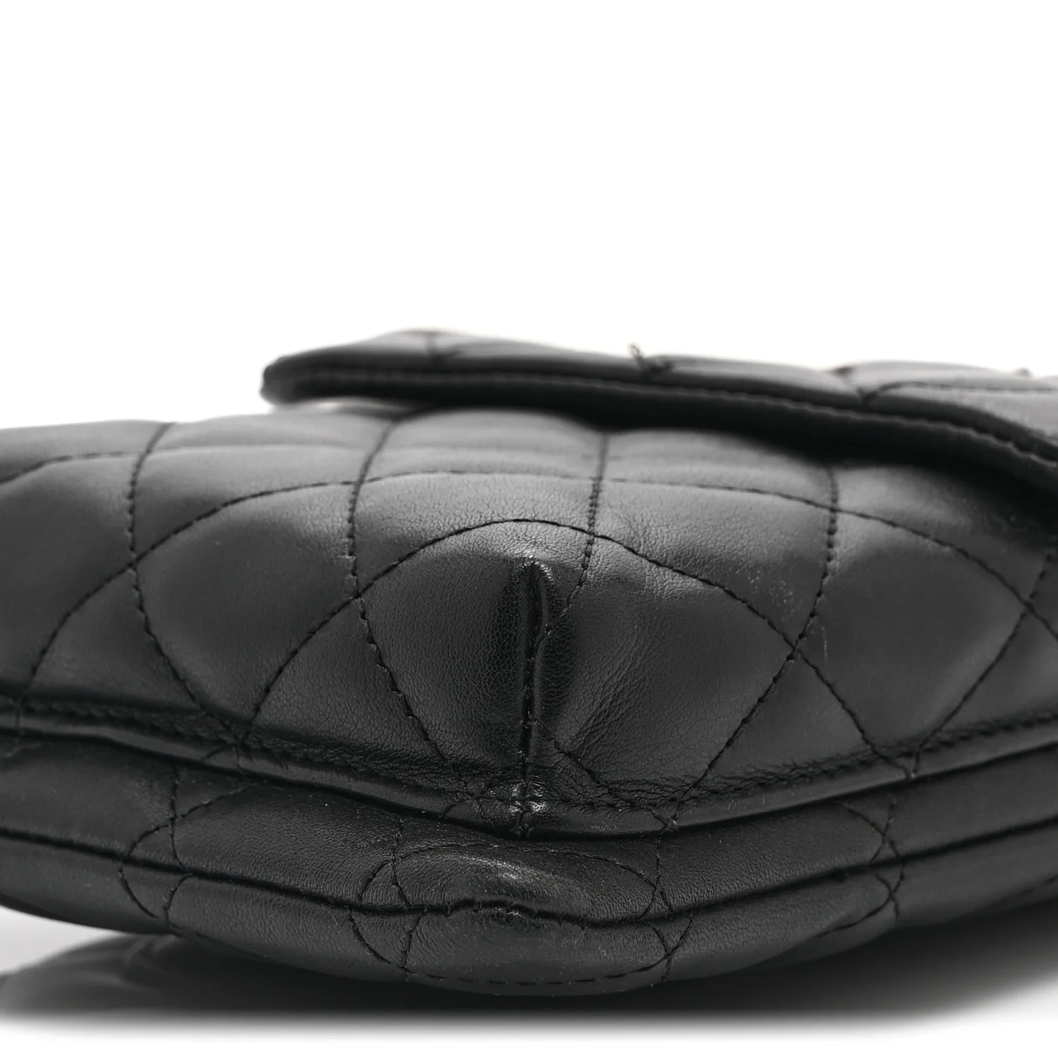 Calfskin Quilted Cambon Crossbody Messenger Black White - Image 10