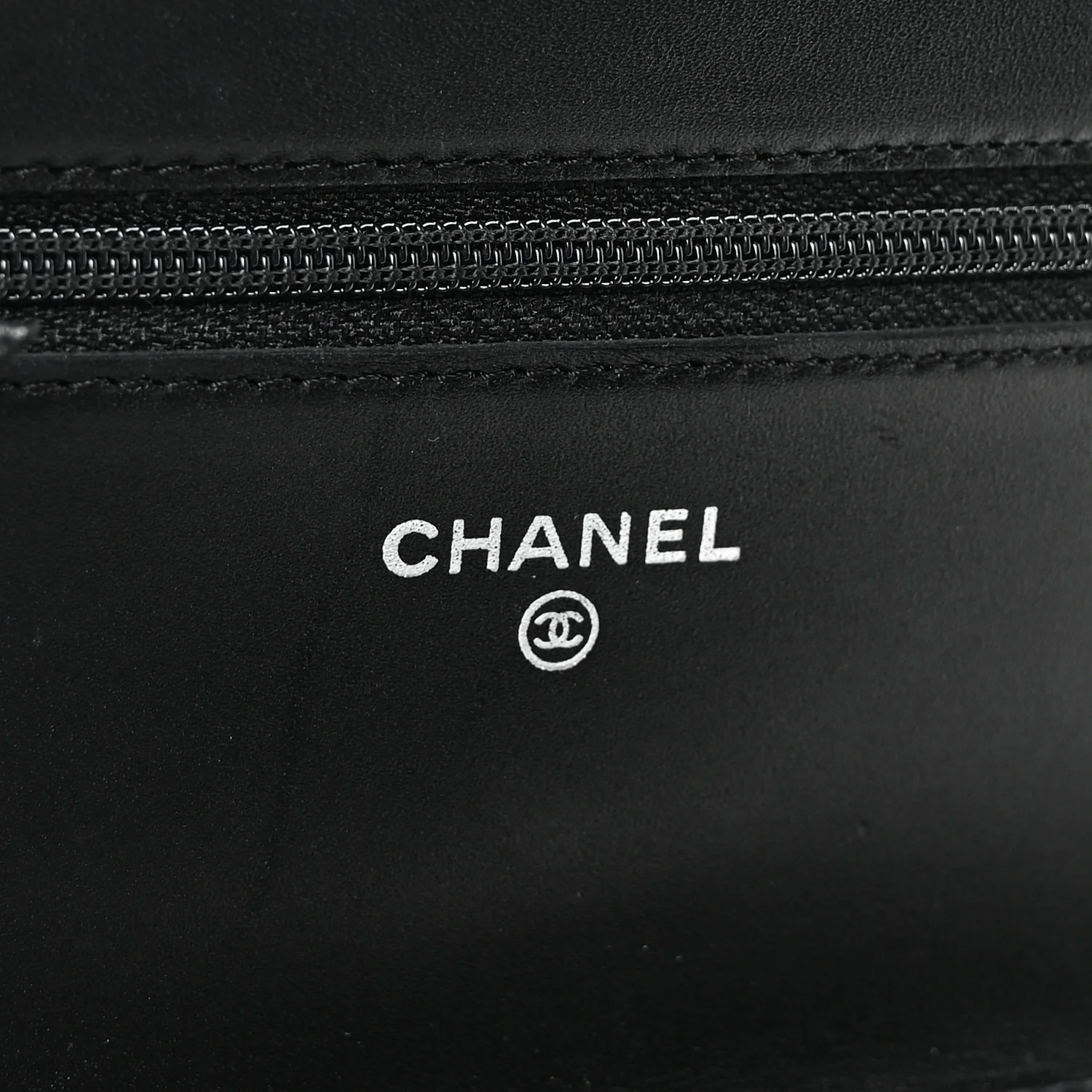 Calfskin Quilted Cambon Wallet on Chain WOC Black - Image 6