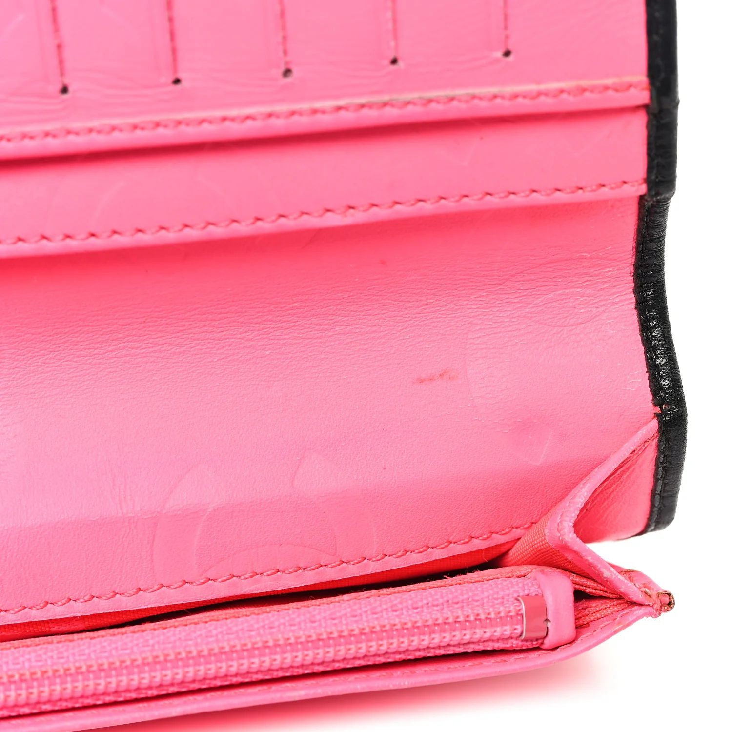 Calfskin Quilted Cambon Yen Wallet Black White - Image 8
