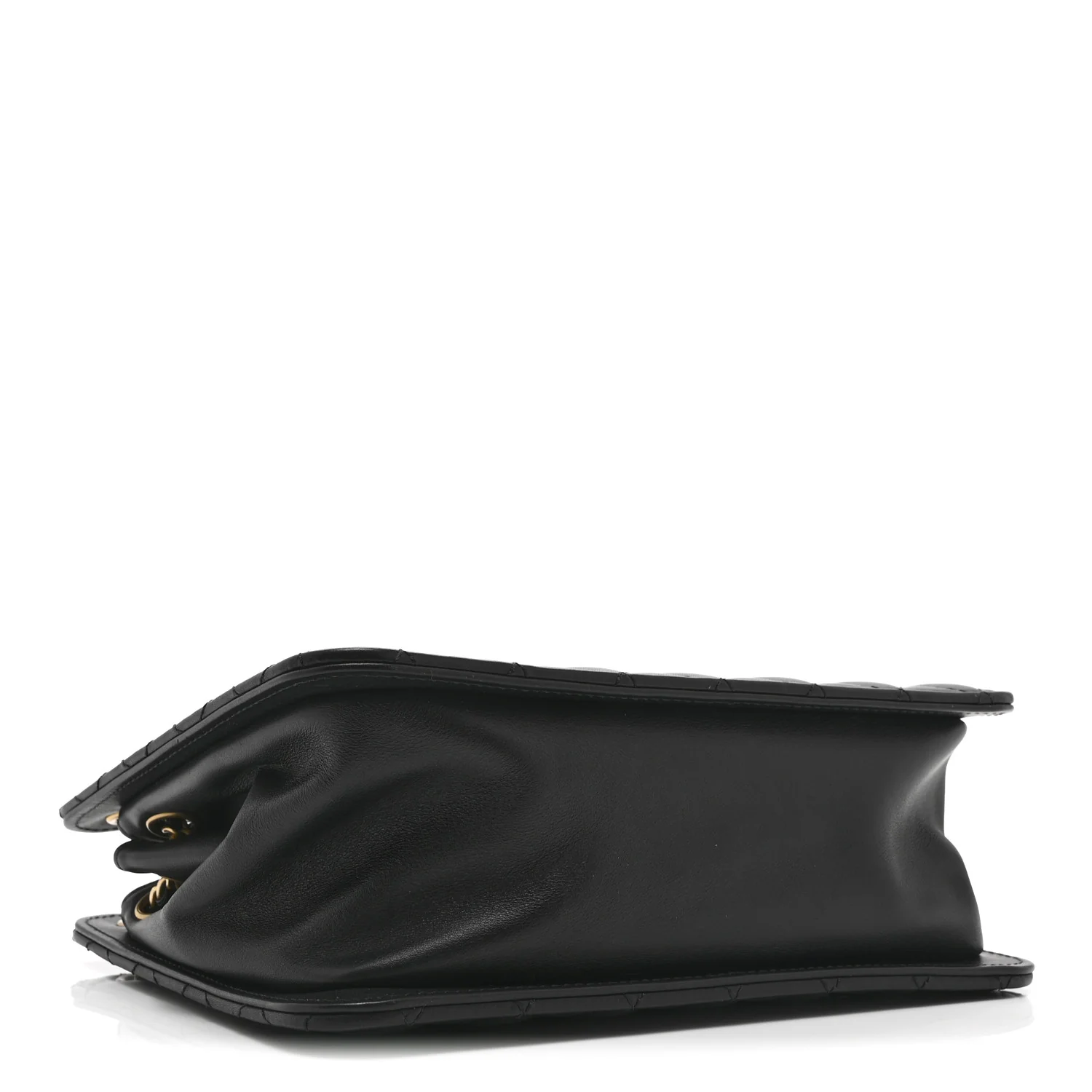 Calfskin Quilted CC Chain Accordion Tote Black - Image 4
