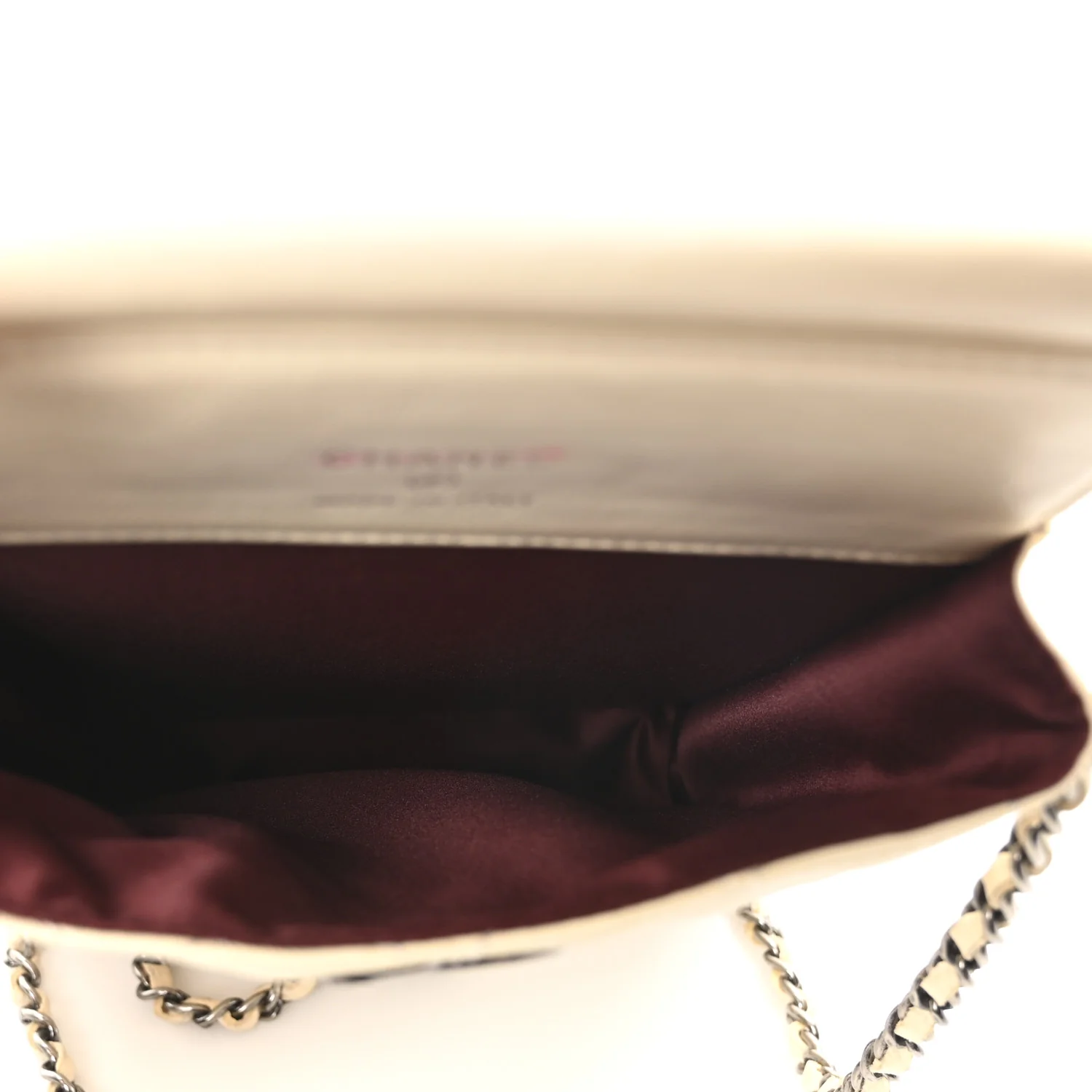 Calfskin Quilted CC Waiter Clutch With Chain White - Image 5