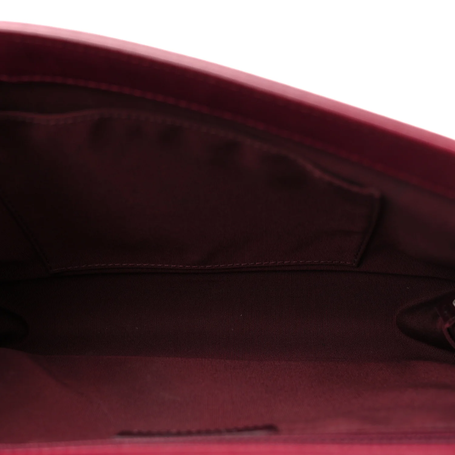 Calfskin Quilted Double Stitch New Medium Boy Flap Burgundy - Image 5