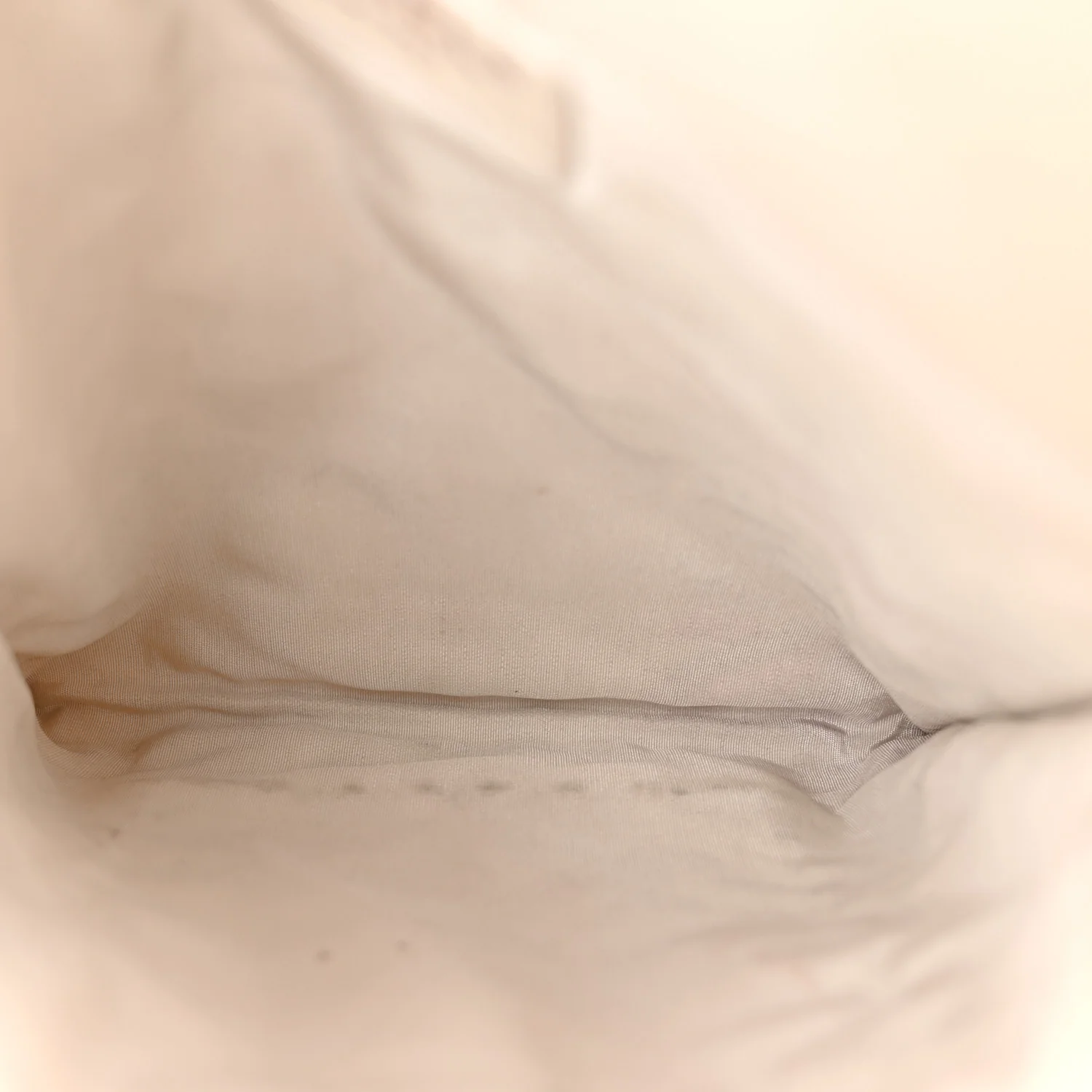 Calfskin Quilted Fringe Small Shopping Bag White - Image 5