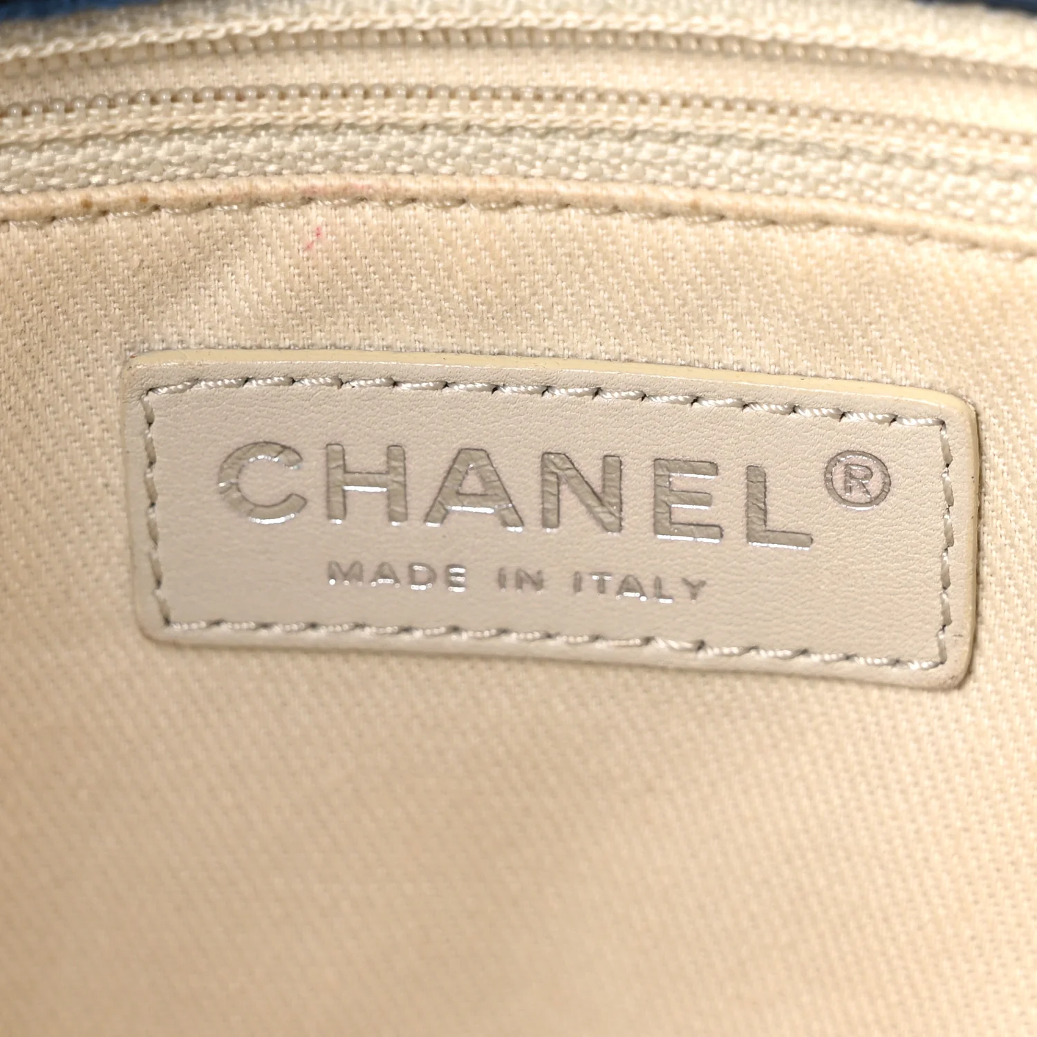 Calfskin Quilted In The Business North South Tote Blue - Image 6