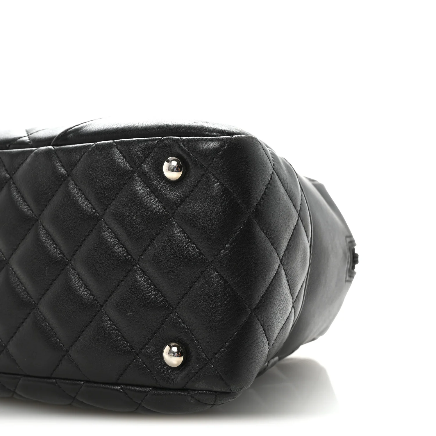 Calfskin Quilted Large Cambon Bowler Black - Image 10