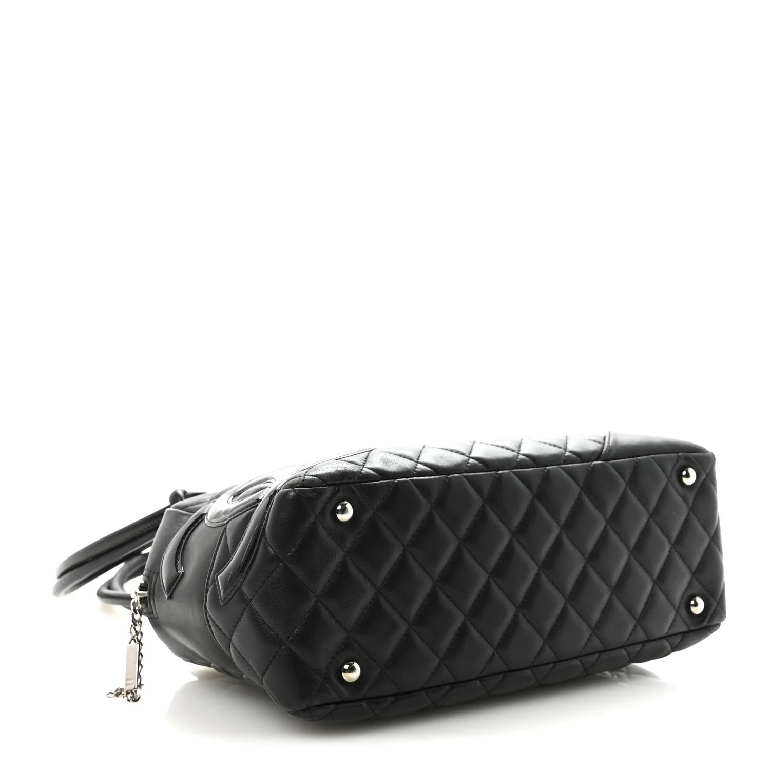 Calfskin Quilted Large Cambon Bowler Black - Image 4