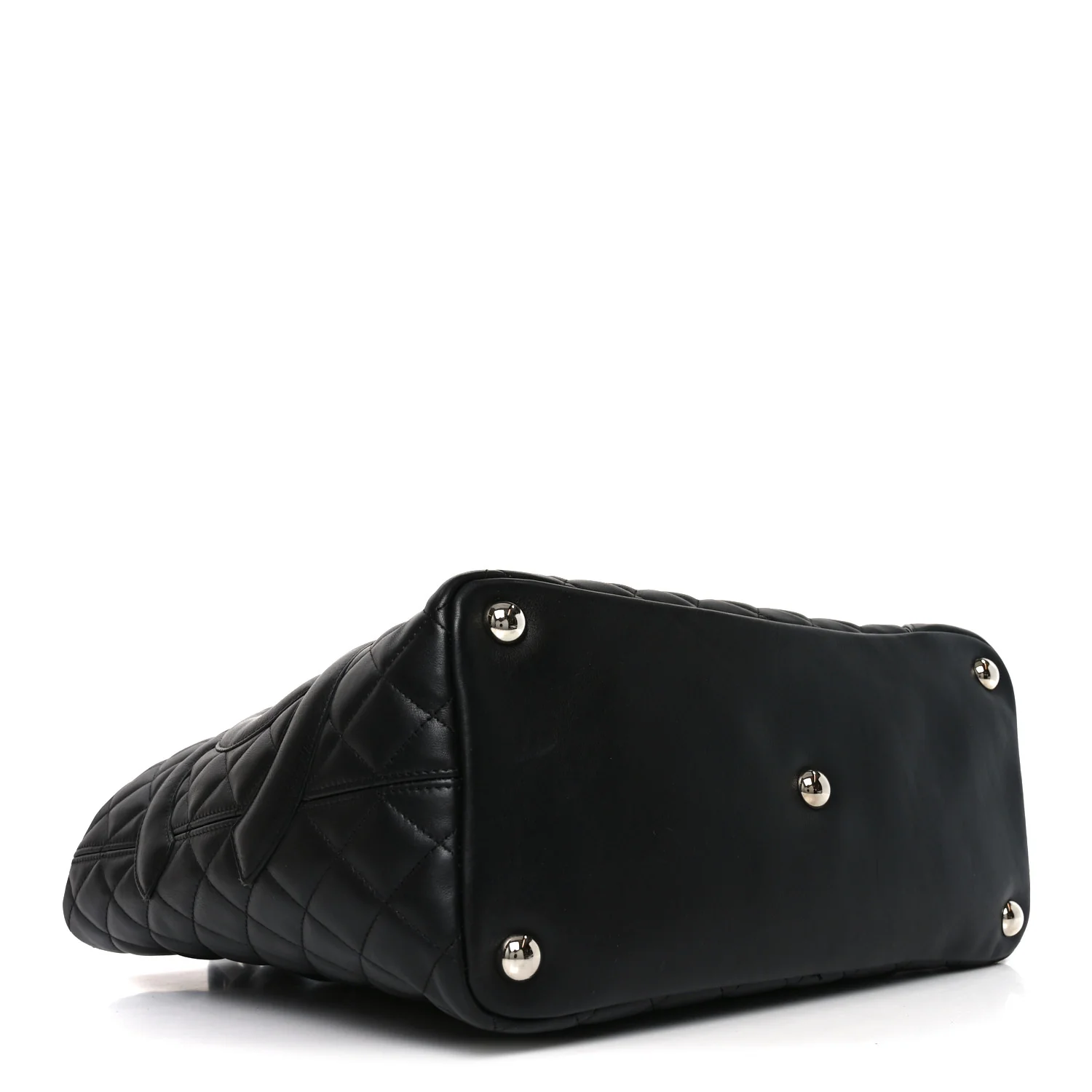 Calfskin Quilted Large Cambon Tote Black - Image 4
