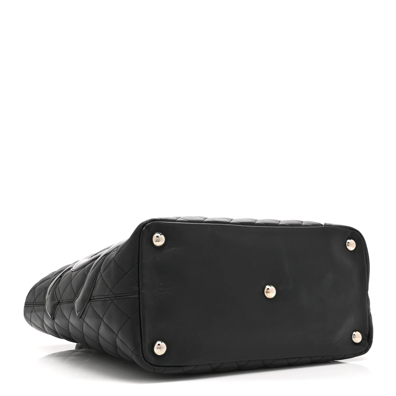 Calfskin Quilted Large Cambon Tote Black - Image 4