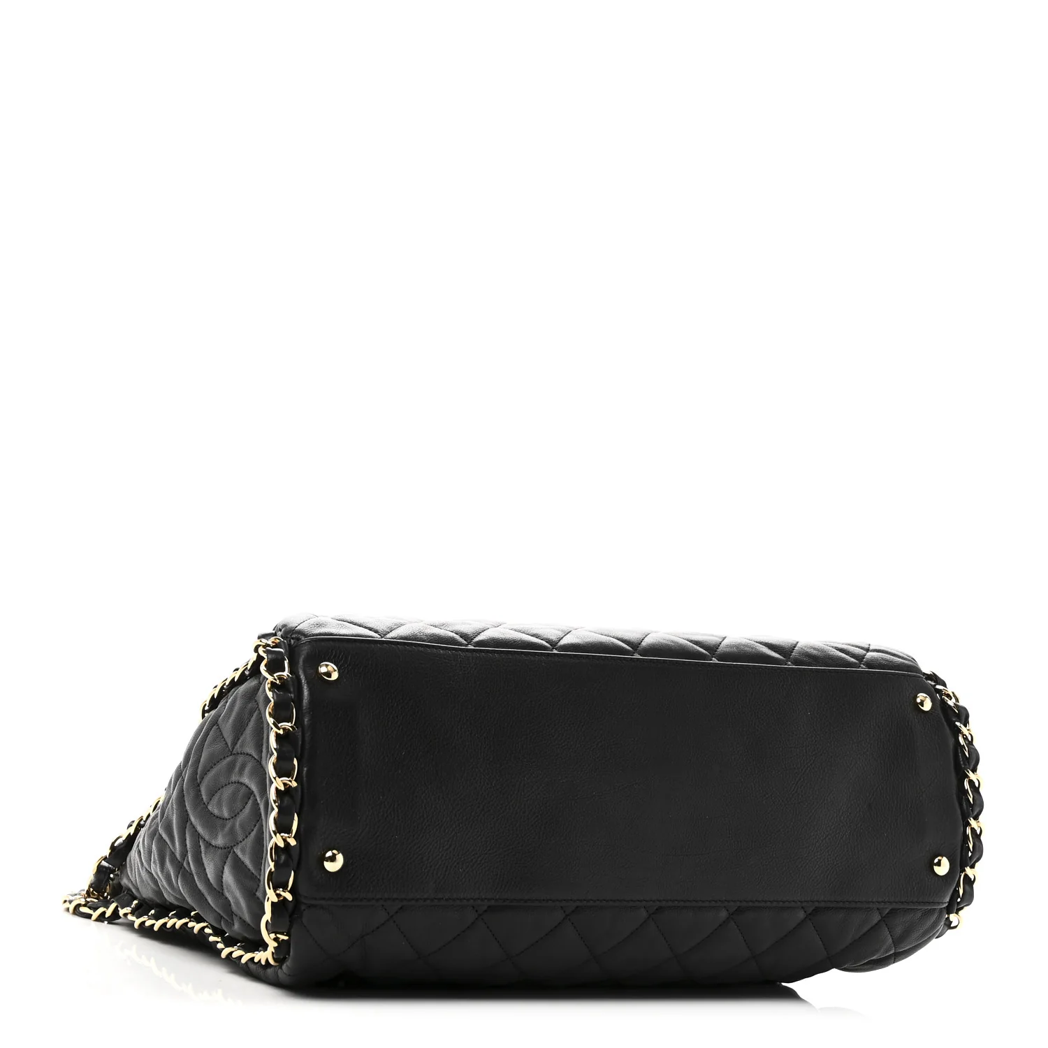 Calfskin Quilted Large Chain Me Hobo Black - Image 4