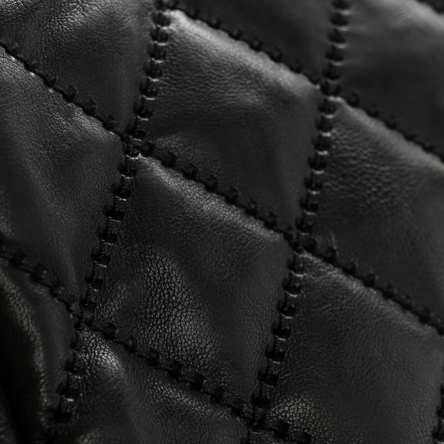 Calfskin Quilted Large Retro Chain Flap Black - Image 13