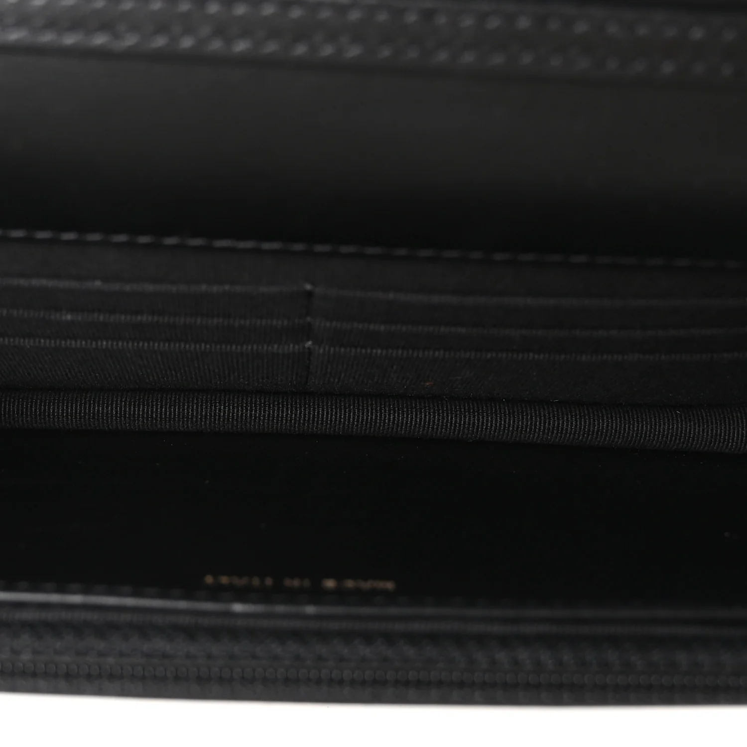 Calfskin Quilted Maxi Pearl Wallet On Chain WOC Black - Image 5