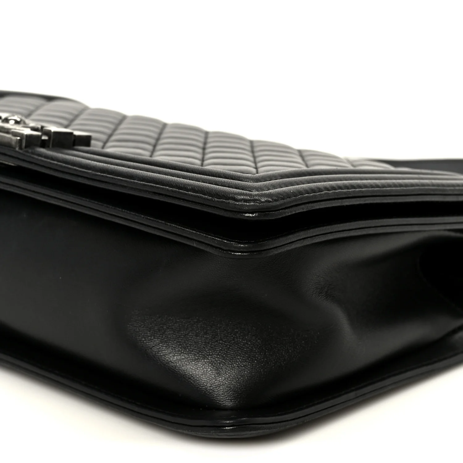 Calfskin Quilted Medium Boy Flap Black - Image 10