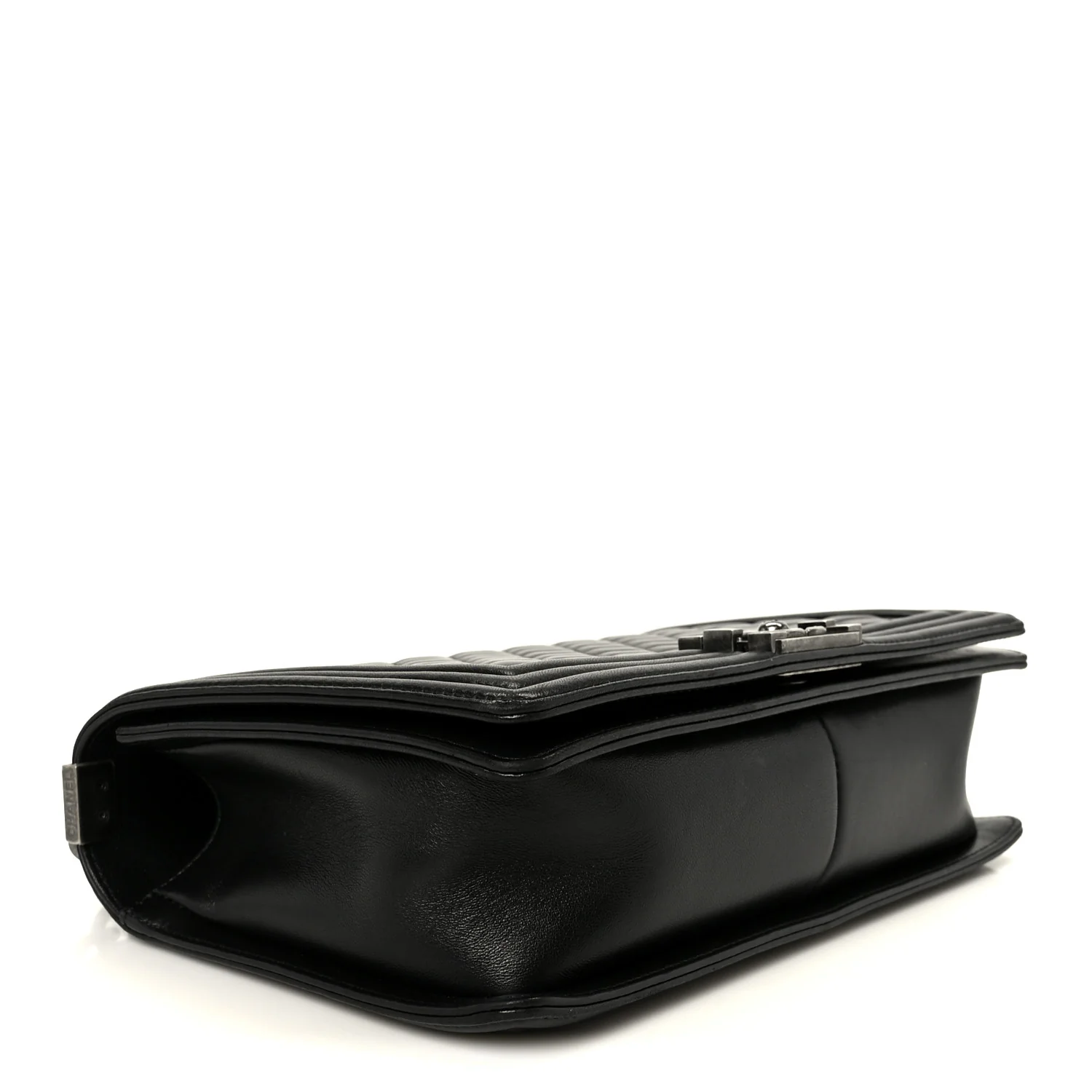Calfskin Quilted Medium Boy Flap Black - Image 4