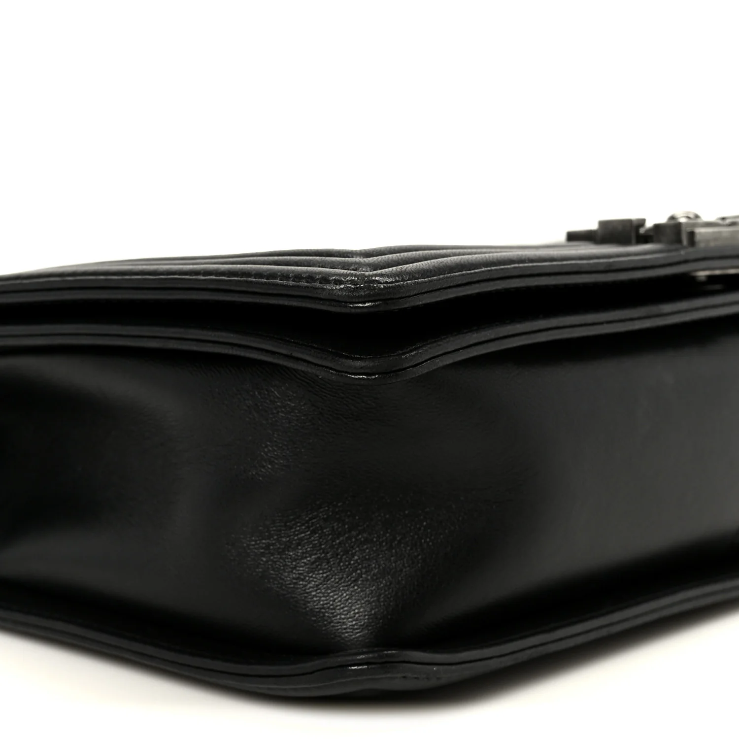 Calfskin Quilted Medium Boy Flap Black - Image 9