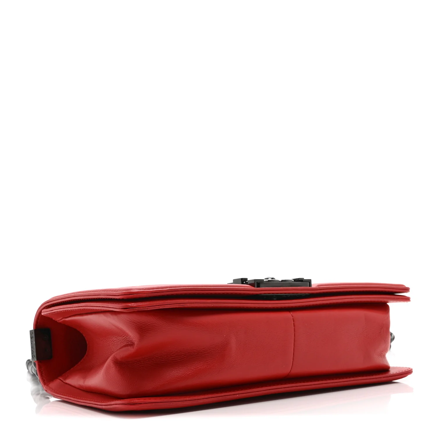 Calfskin Quilted Medium Boy Flap Red - Image 4