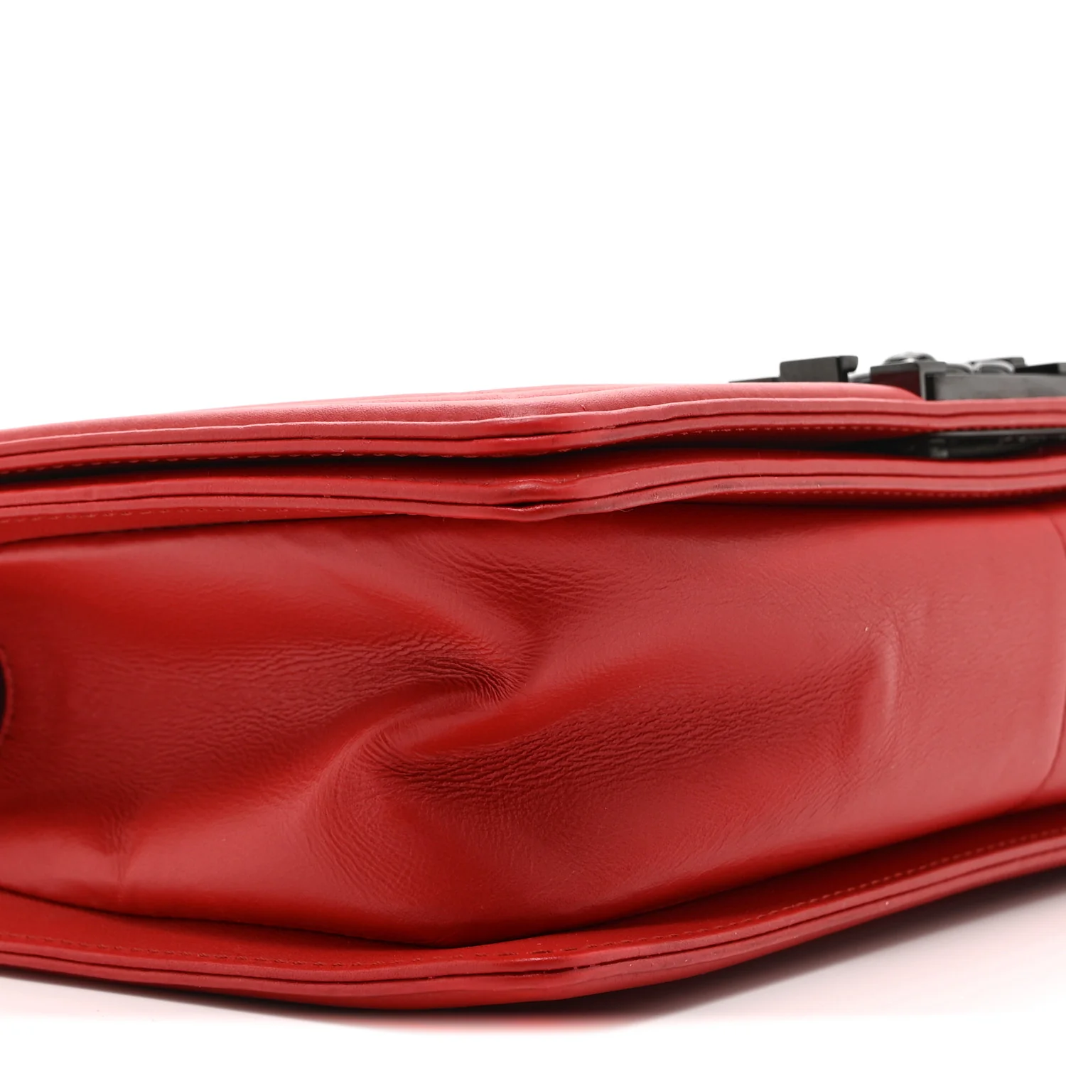 Calfskin Quilted Medium Boy Flap Red - Image 9