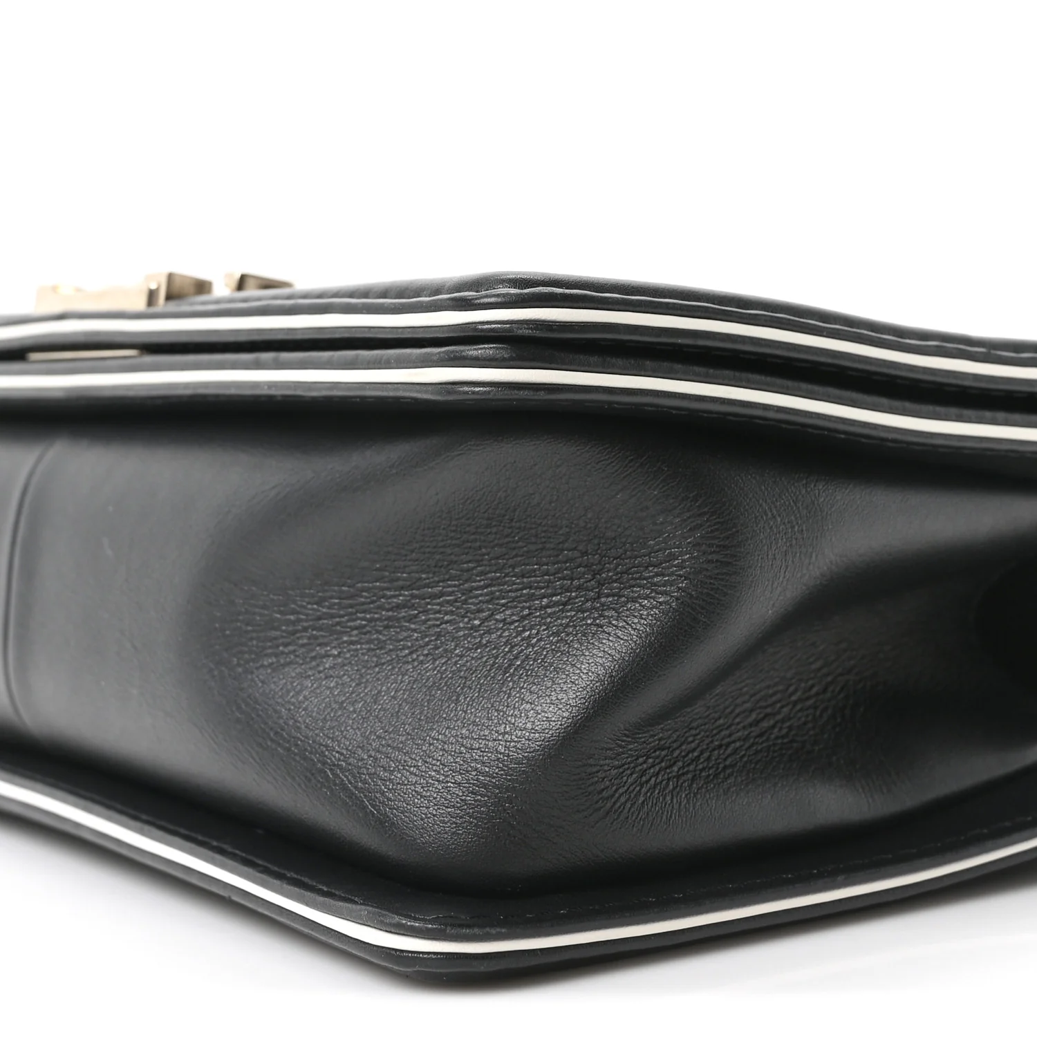 Calfskin Quilted Medium Boy Top Handle Flap Black - Image 10