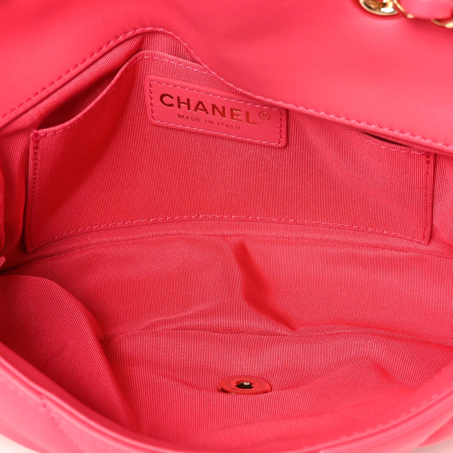 Calfskin Quilted Medium Bubbly Flap Pink - Image 5