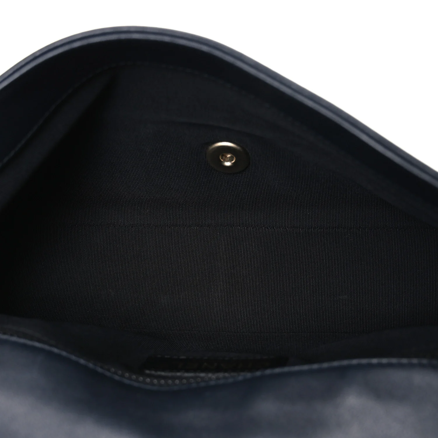Calfskin Quilted Medium Graphic Flap Blue Black - Image 4