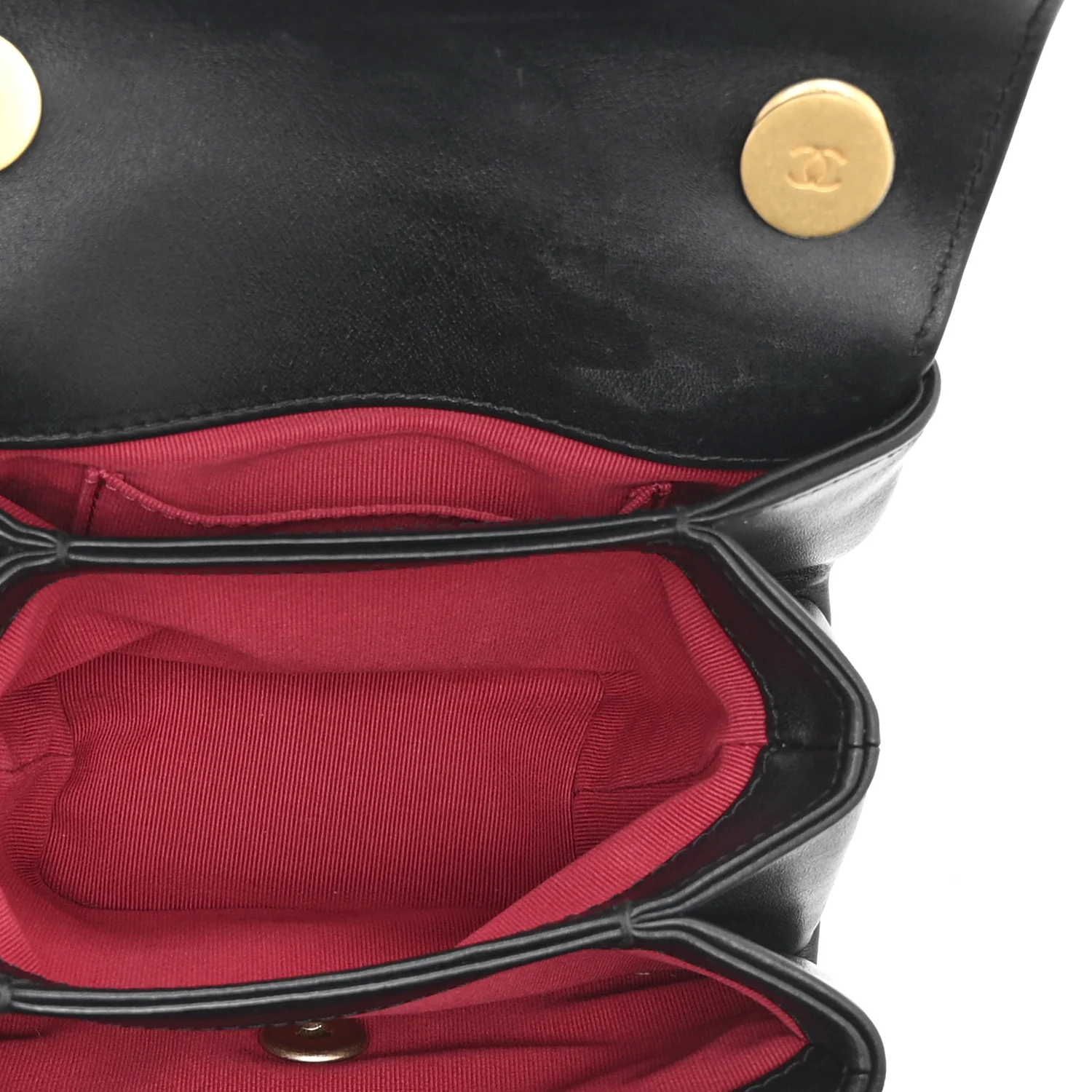 Calfskin Quilted Pearl Jewel Chain Flap Black - Image 5