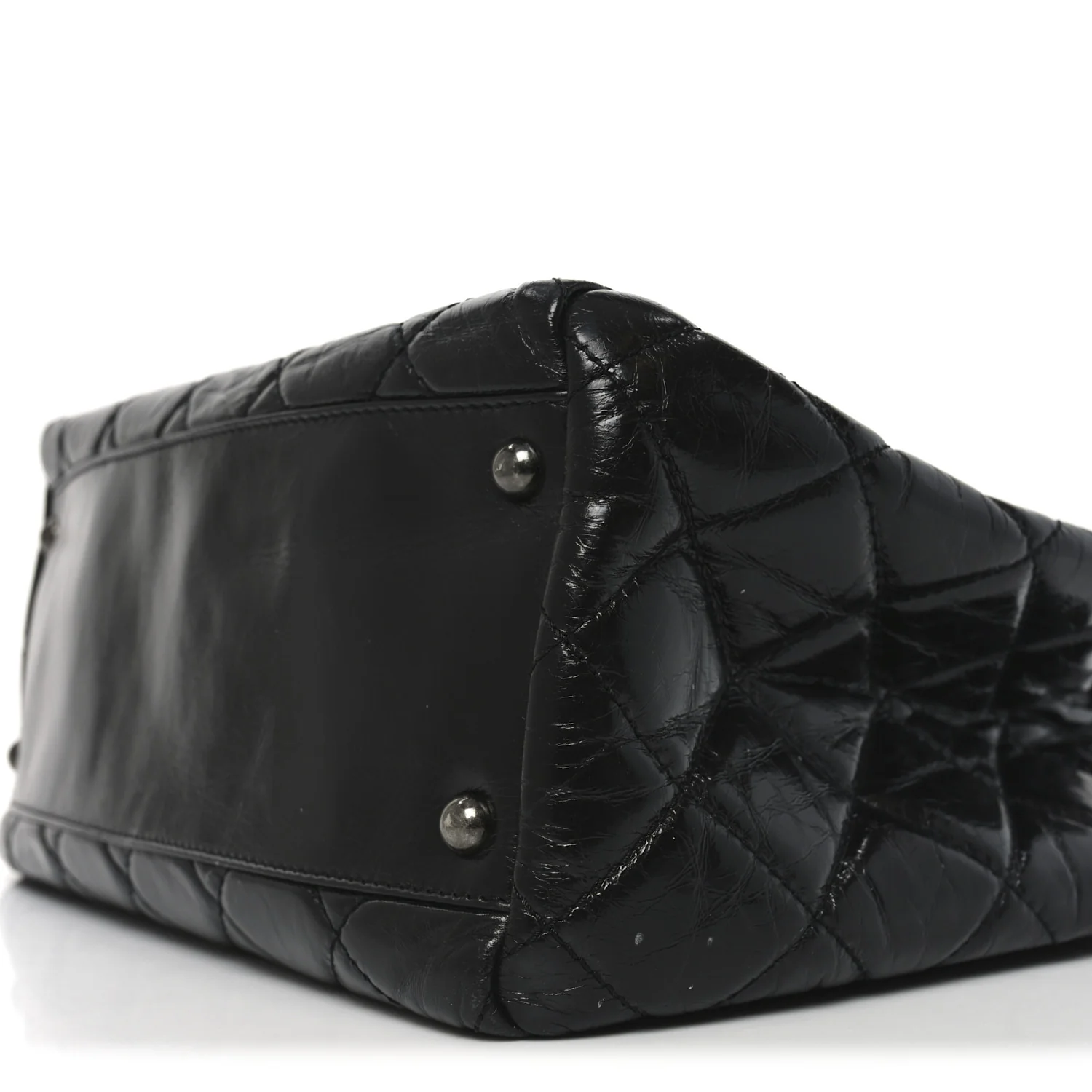Calfskin Quilted Small Coco Soft Tote Black - Image 10