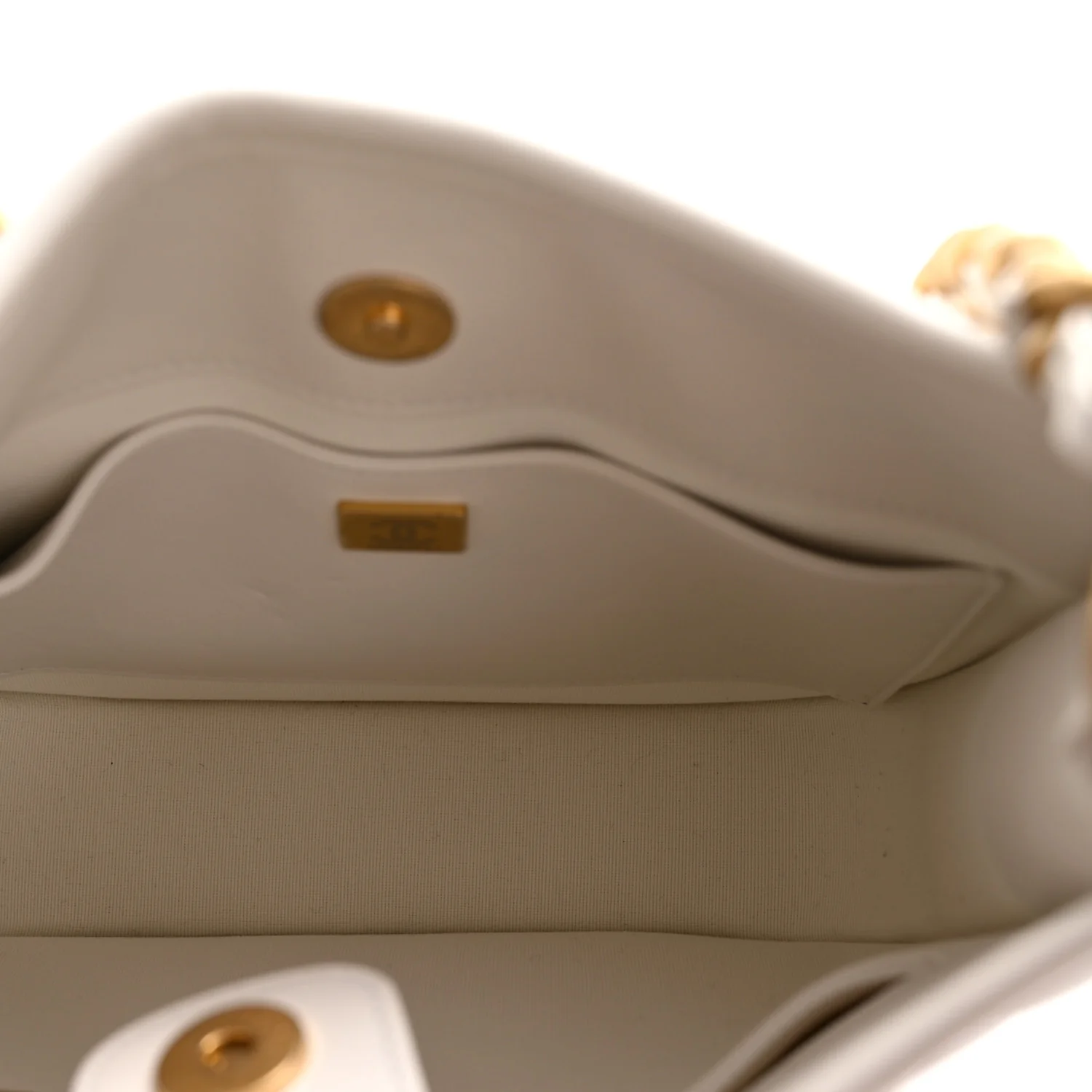 Calfskin Quilted Small Hobo White - Image 5