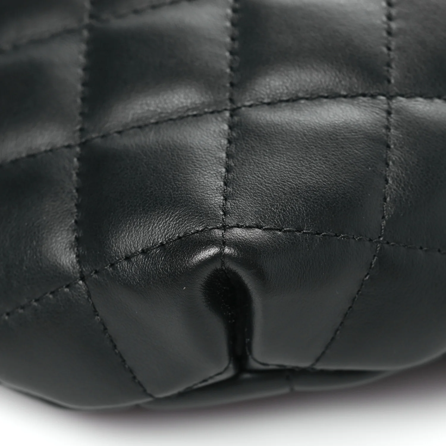 Calfskin Quilted Waist Belt Bag Black - Image 10