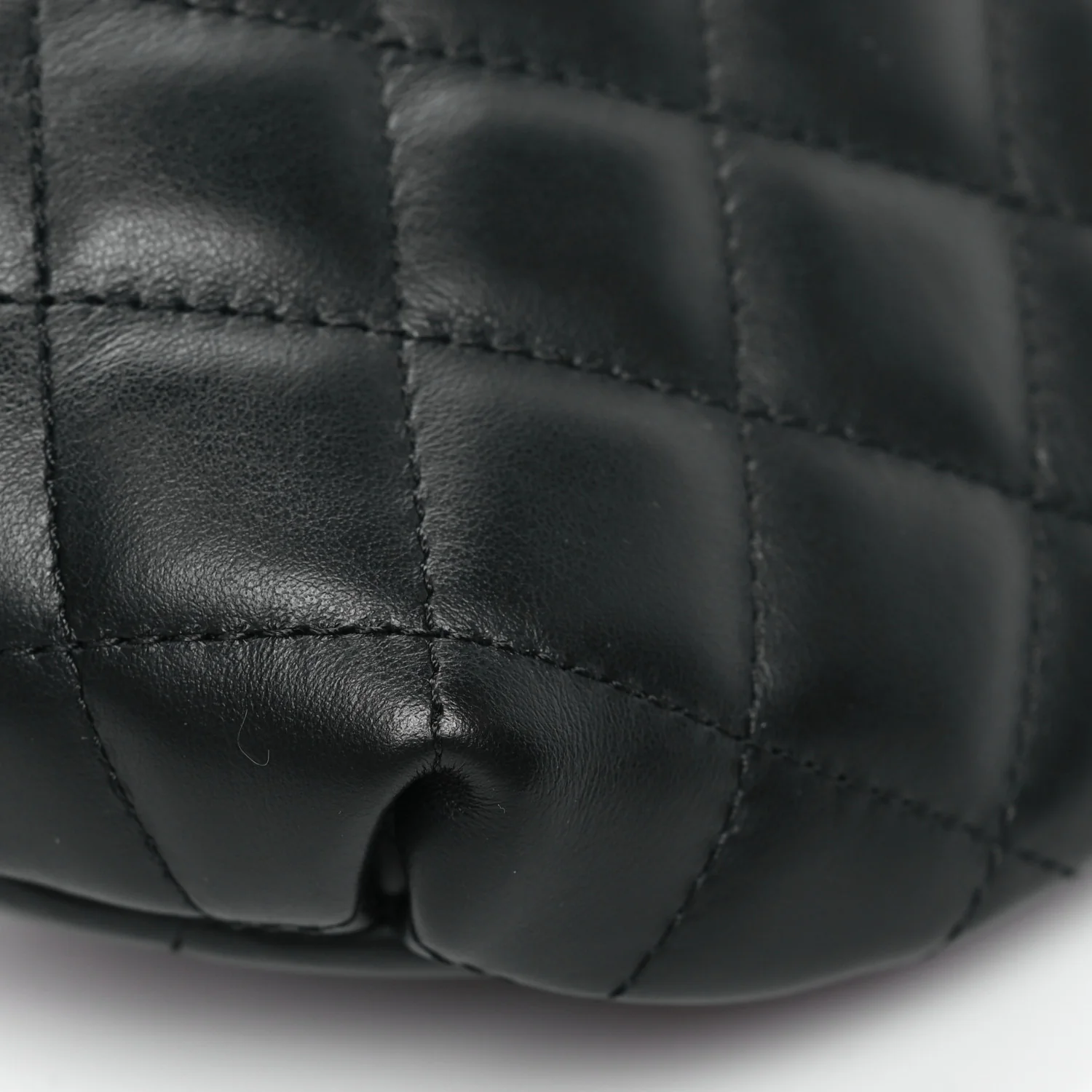 Calfskin Quilted Waist Belt Bag Black - Image 9